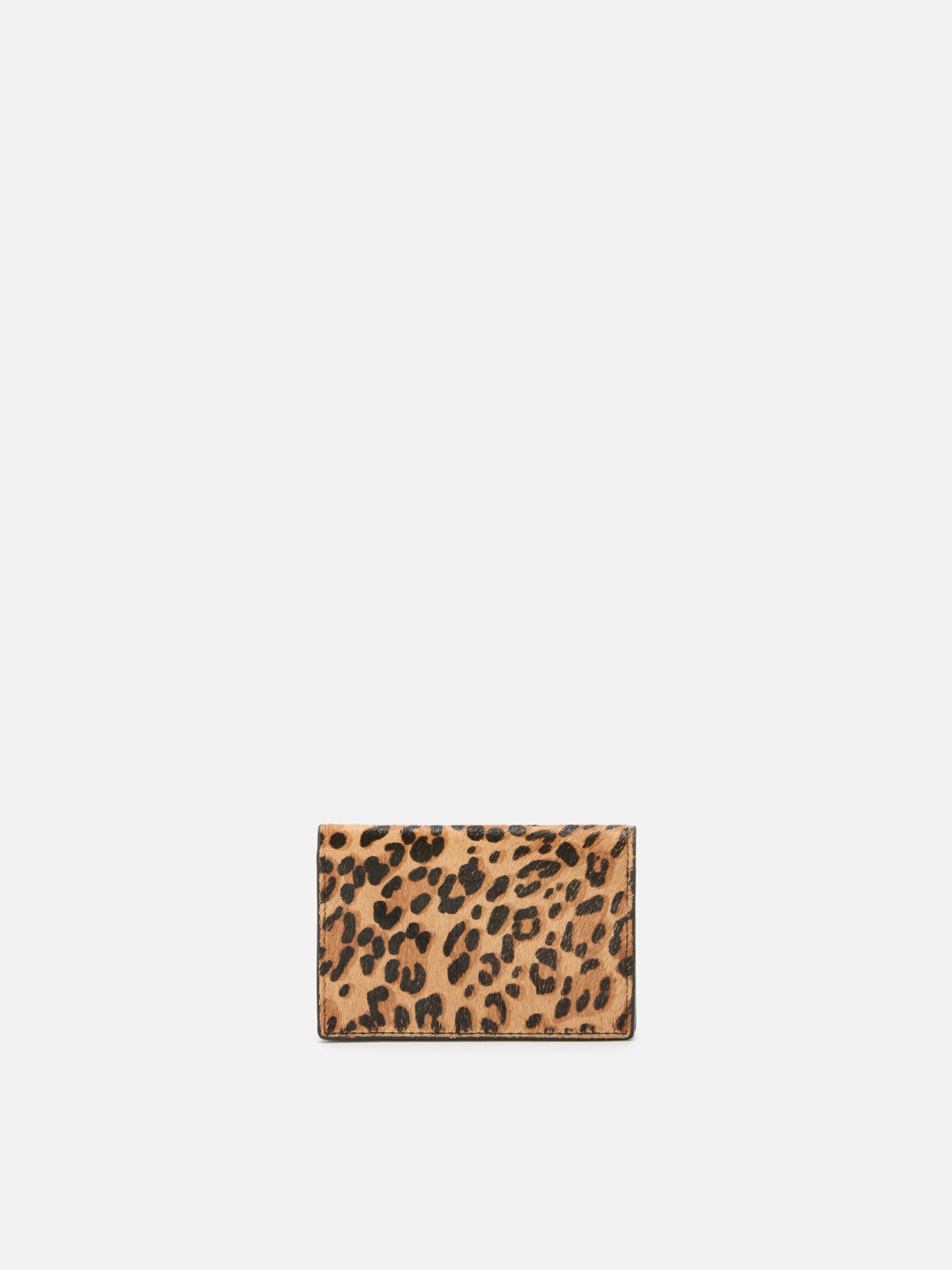 Portacarte Card Holder in pelle spazzolata e cavallino leopardato - Image 3