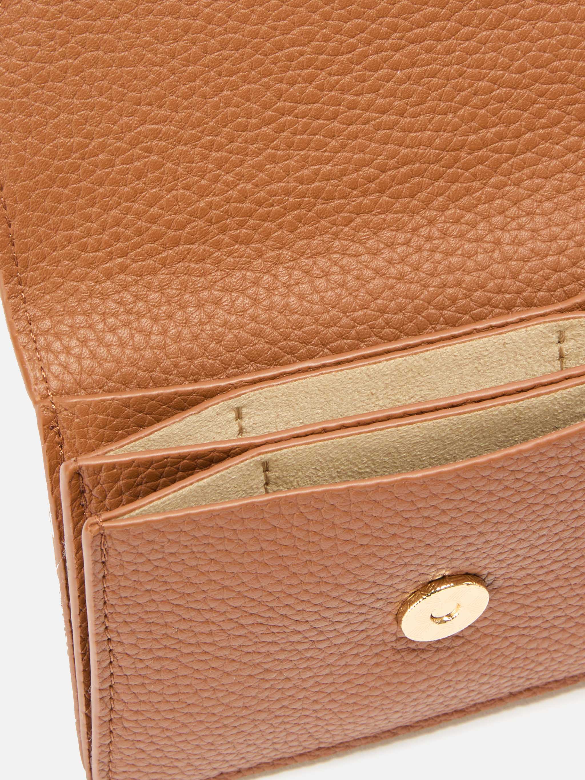 Portacarte Card Holder in pelle martellata cuoio - Image 2