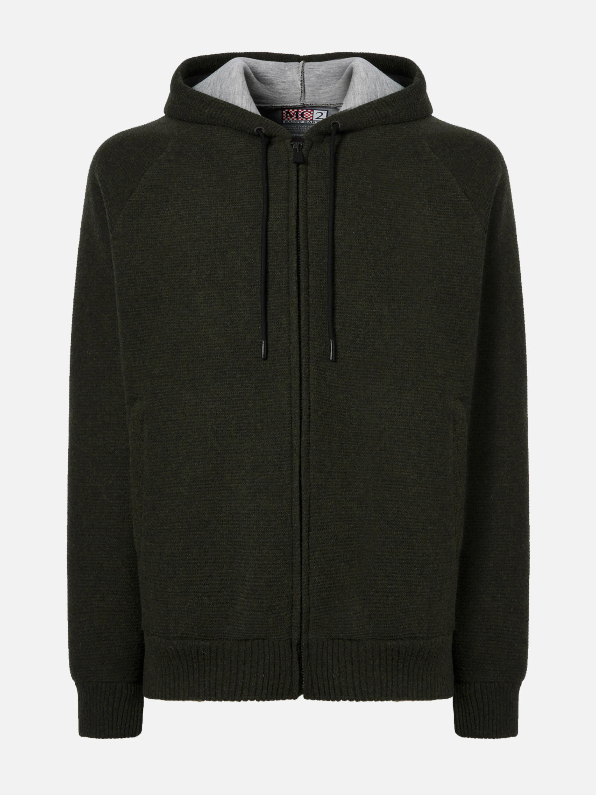 Giacca Carrell knit con zip e cappuccio verde militare - Image 6