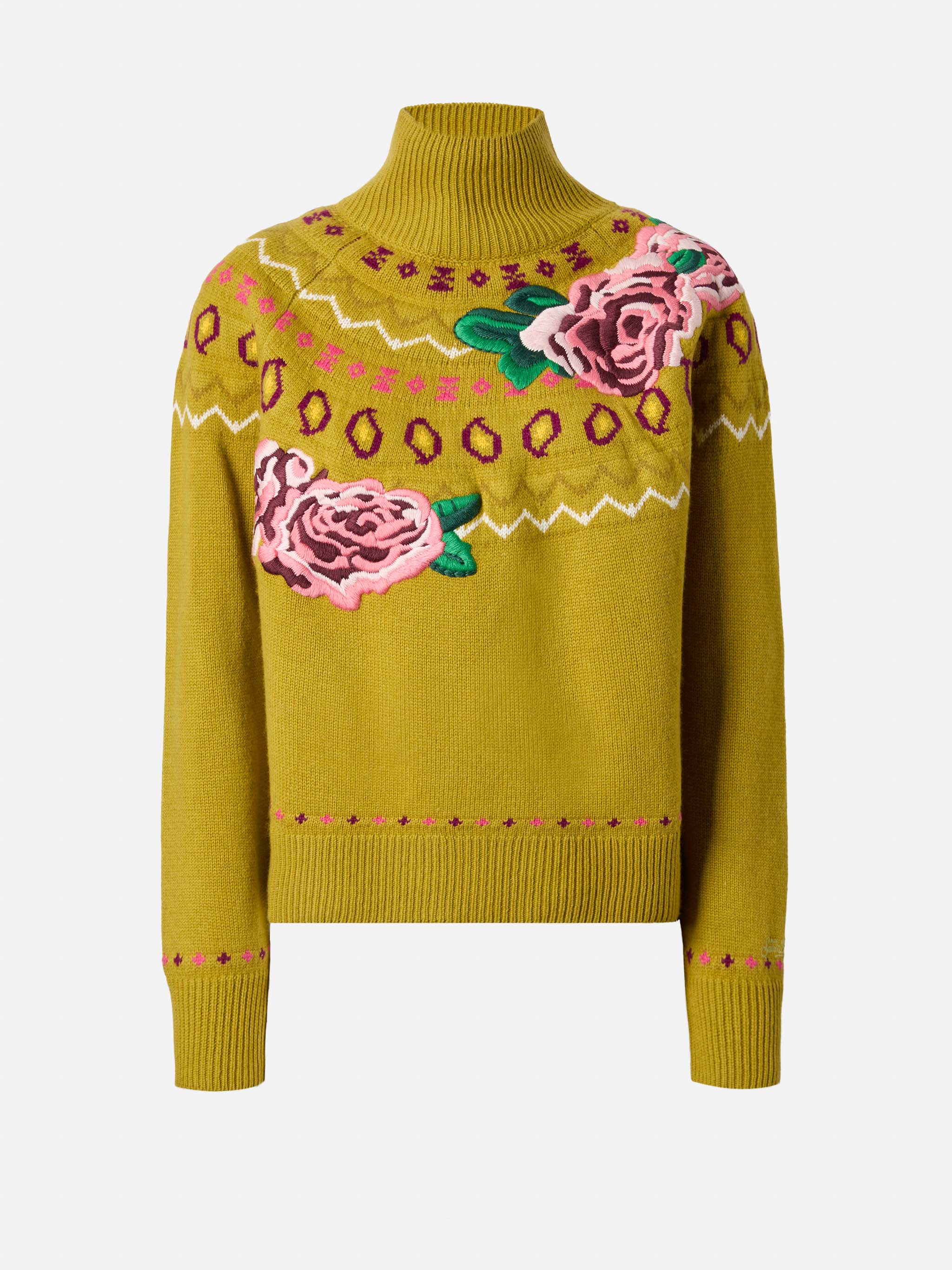 Maglione da donna in misto cashmere Meghan con jacquard nordico - Image 5