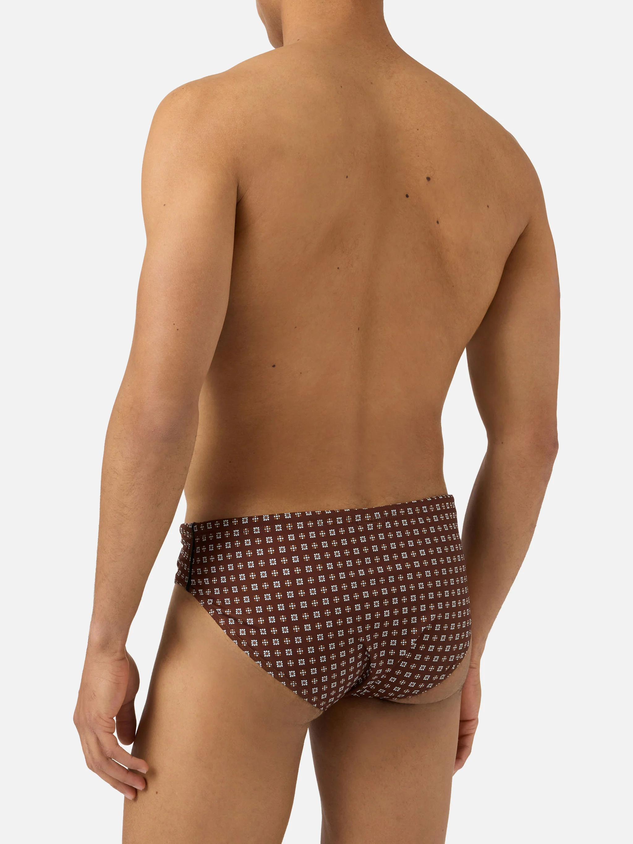 Slip mare Cayo marrone con stampa geometrica - Image 5