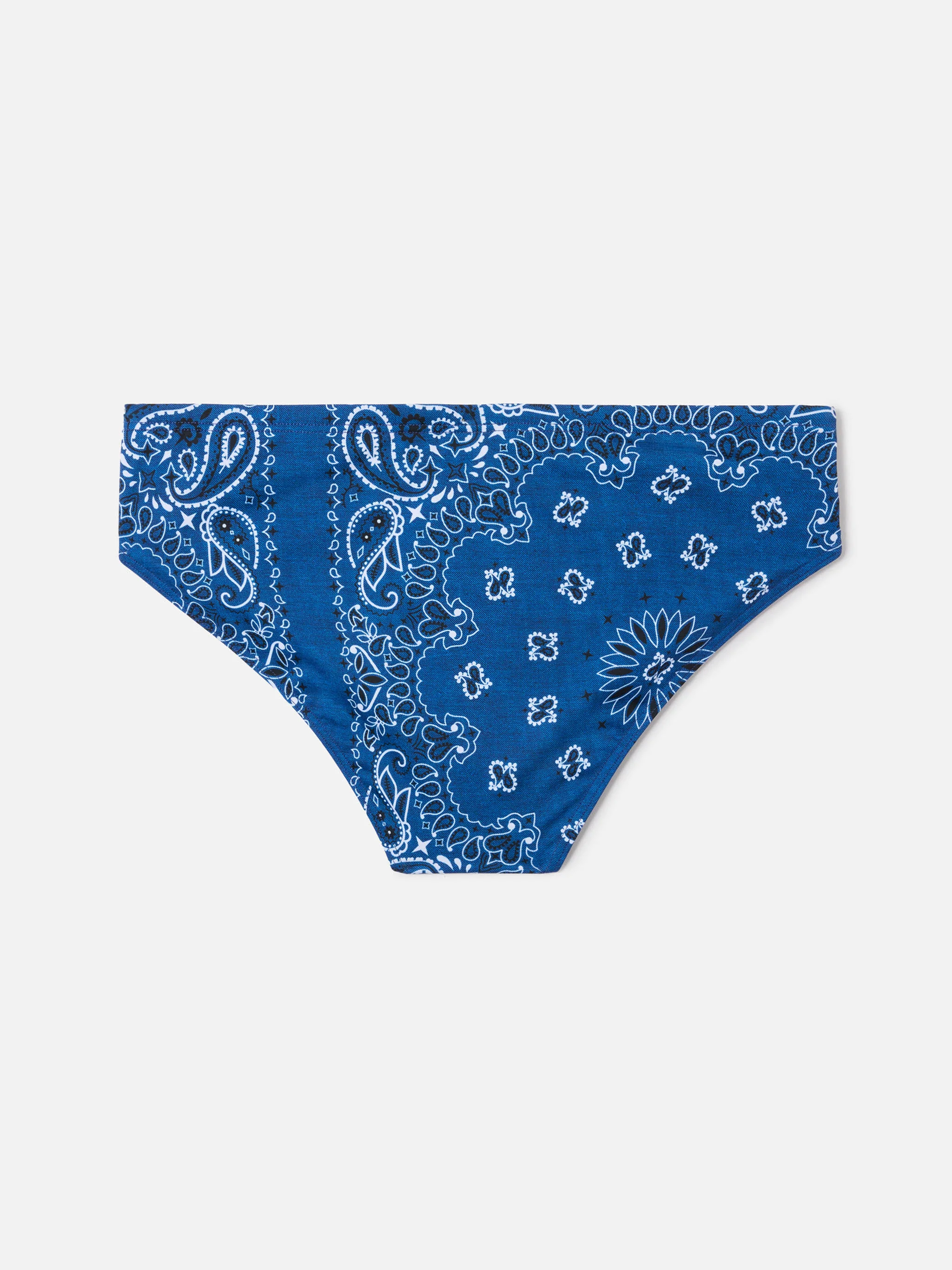 Slip mare Cayo con stampa bandanna blu navy - Image 2