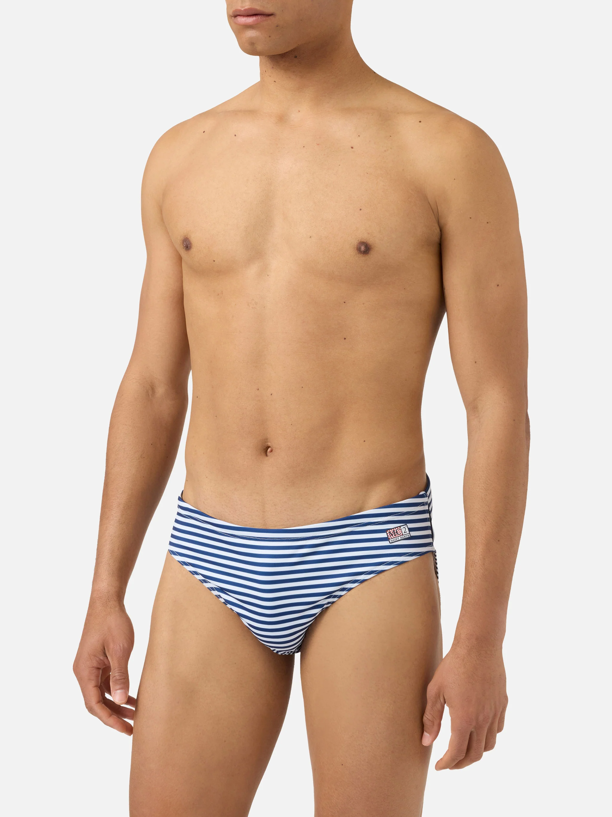 Slip mare Cayo a righe blu navy - Image 3
