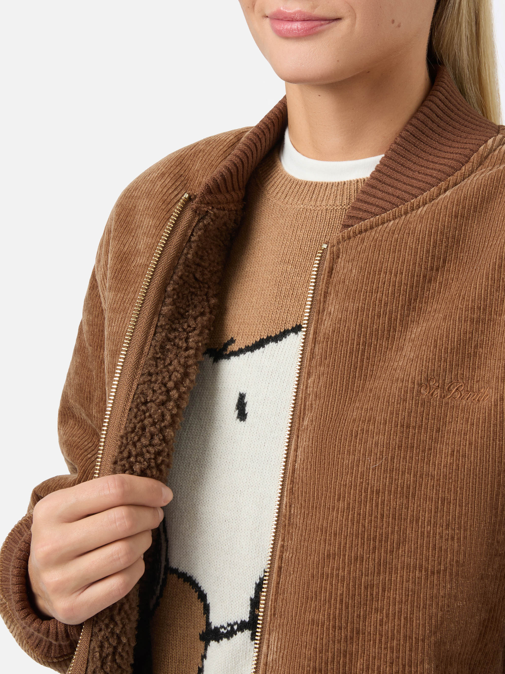 Bomber Celia in corduroy con interno teddy - Image 4