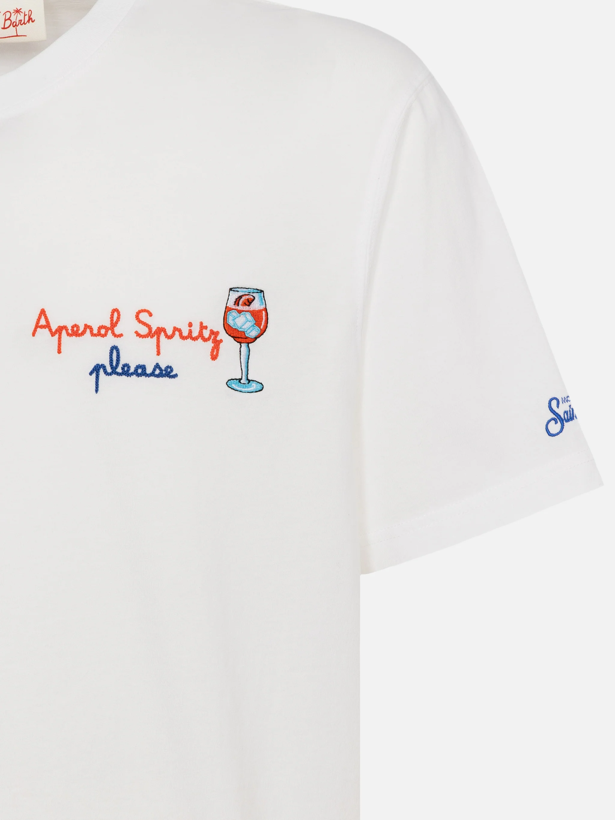 T-shirt Portofino in jersey di cotone classic fit con ricamo Aperol Spritz, please | APEROL SPECIAL EDITION - Image 4
