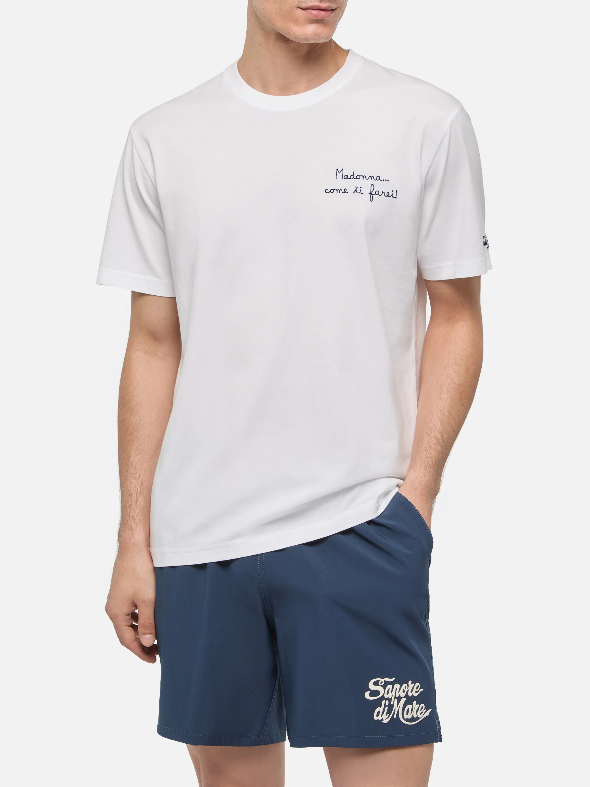 T-shirt Portofino in jersey di cotone classic fit con ricamo Come ti farei! | SAPORE DI MARE SPECIAL EDITION - Image 3