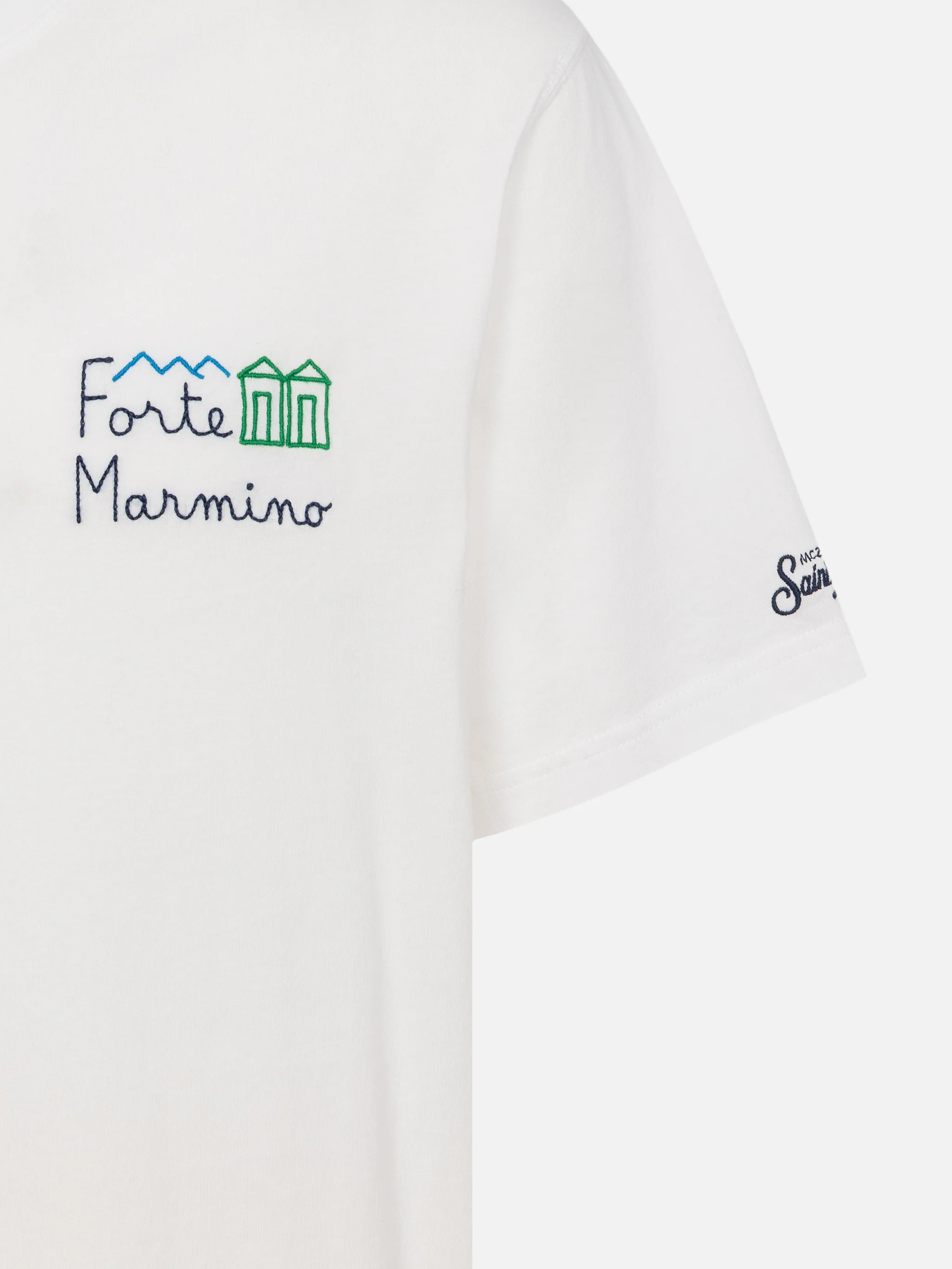 T-shirt Portofino in cotone con ricamo Forte Marmino - Image 5