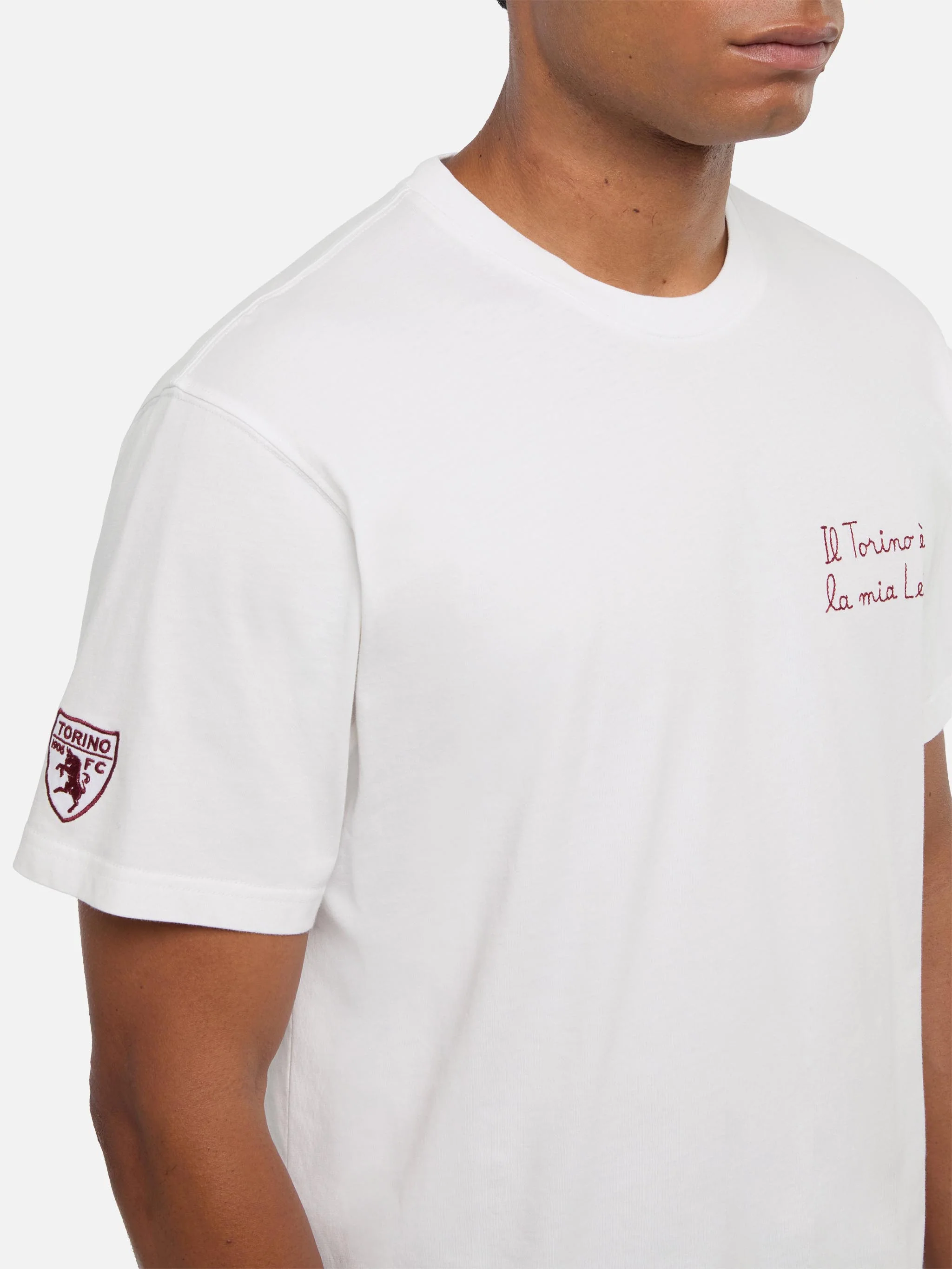 T-shirt Portofino in jersey di cotone classic fit con ricamo Il Torino è la mia Lei | TORINO FC SPECIAL EDITION - Image 2