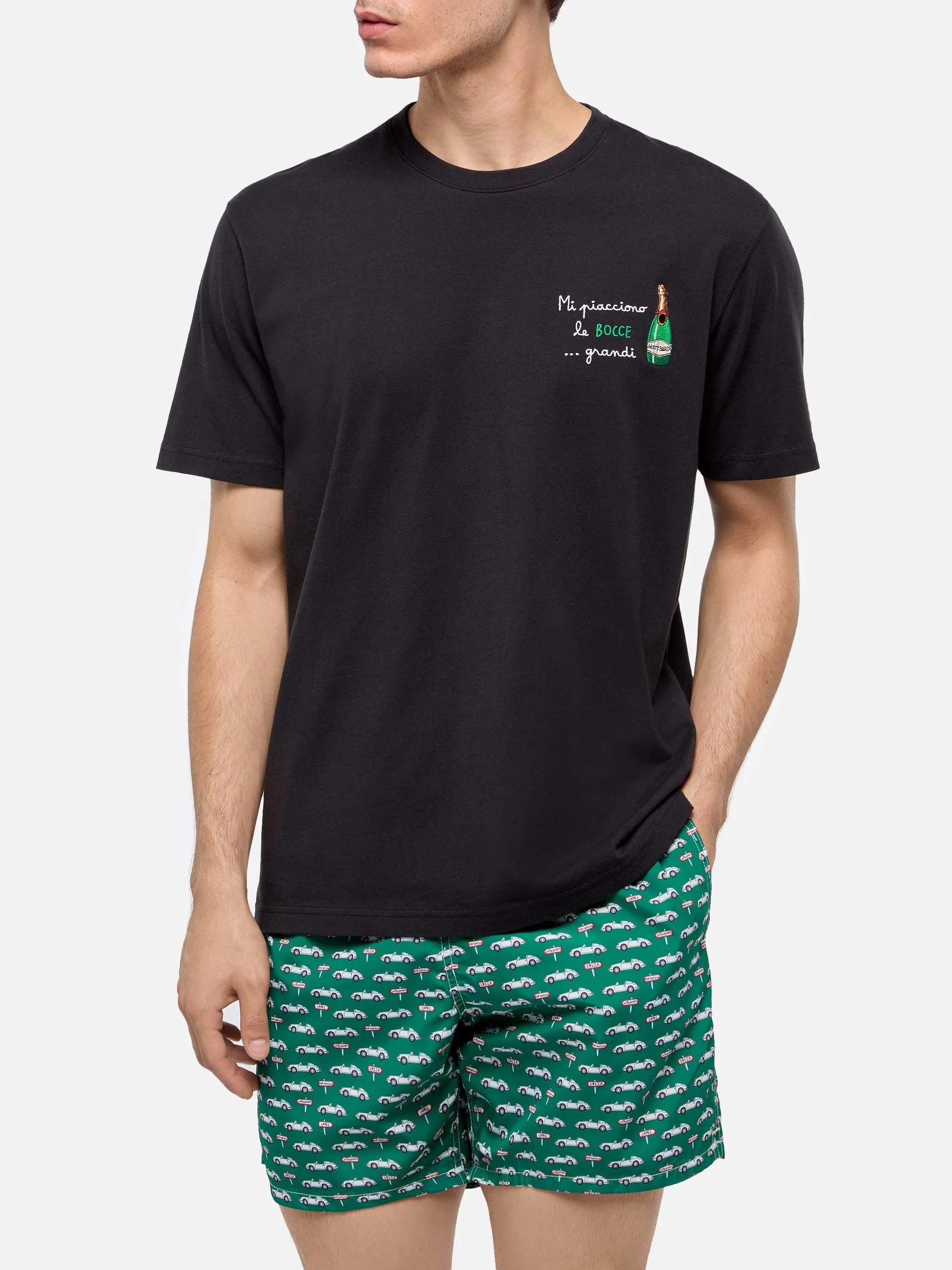 T-shirt Portofino in jersey di cotone classic fit con ricamo Mi piacciono le… - Image 3