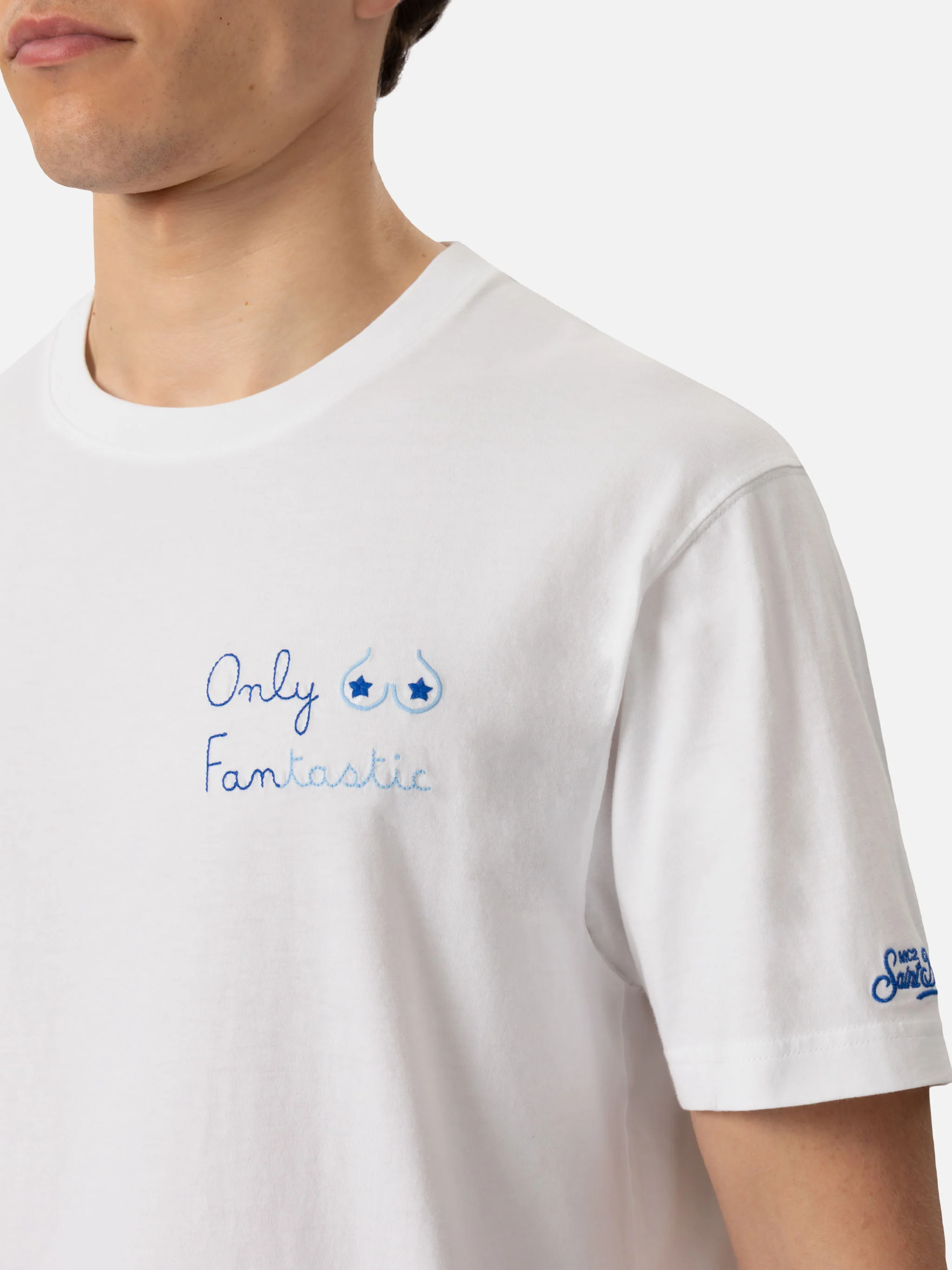 T-shirt Portofino in jersey di cotone classic fit con ricamo Only Fantastic - Image 2