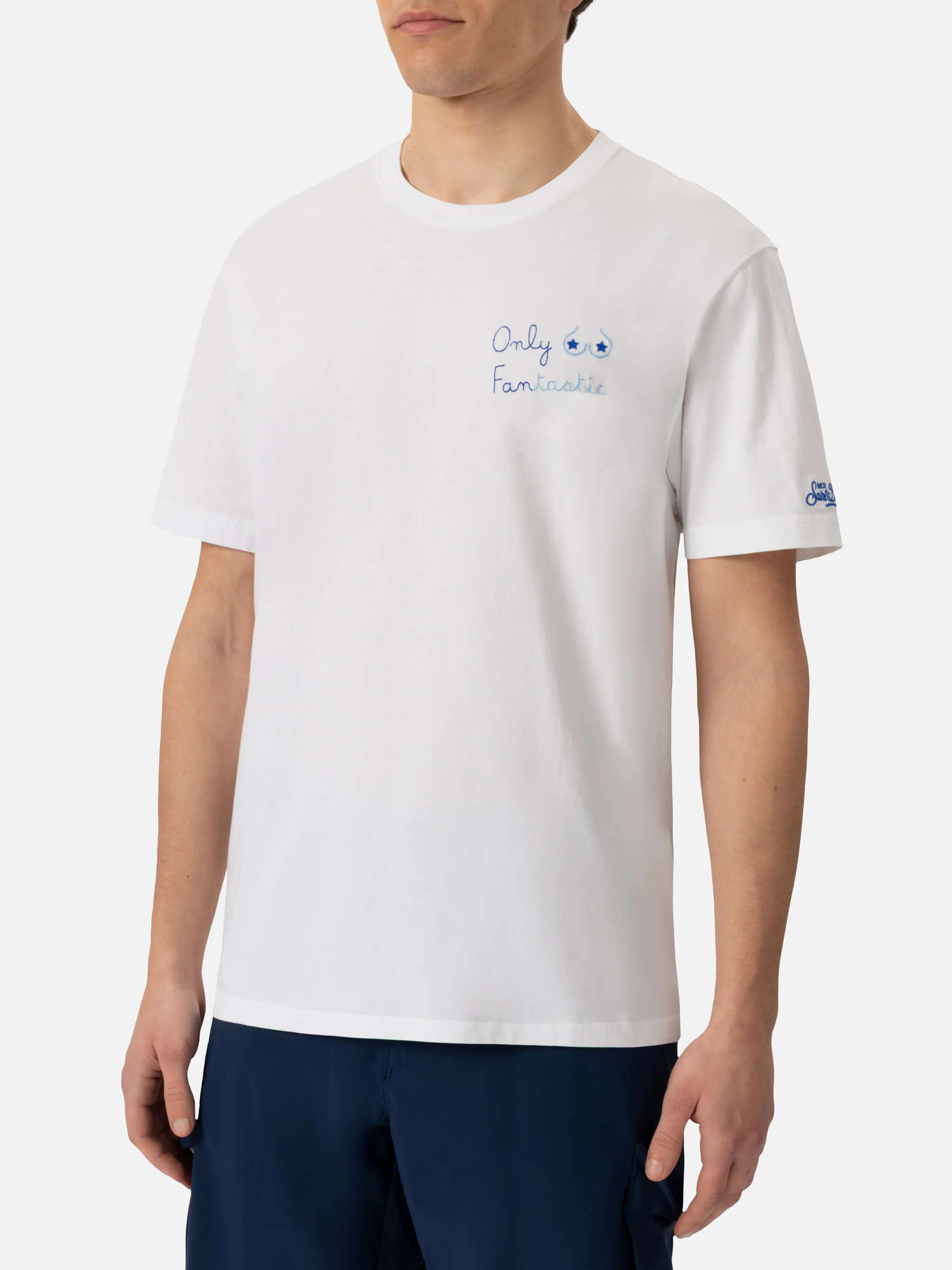 T-shirt Portofino in jersey di cotone classic fit con ricamo Only Fantastic - Image 3