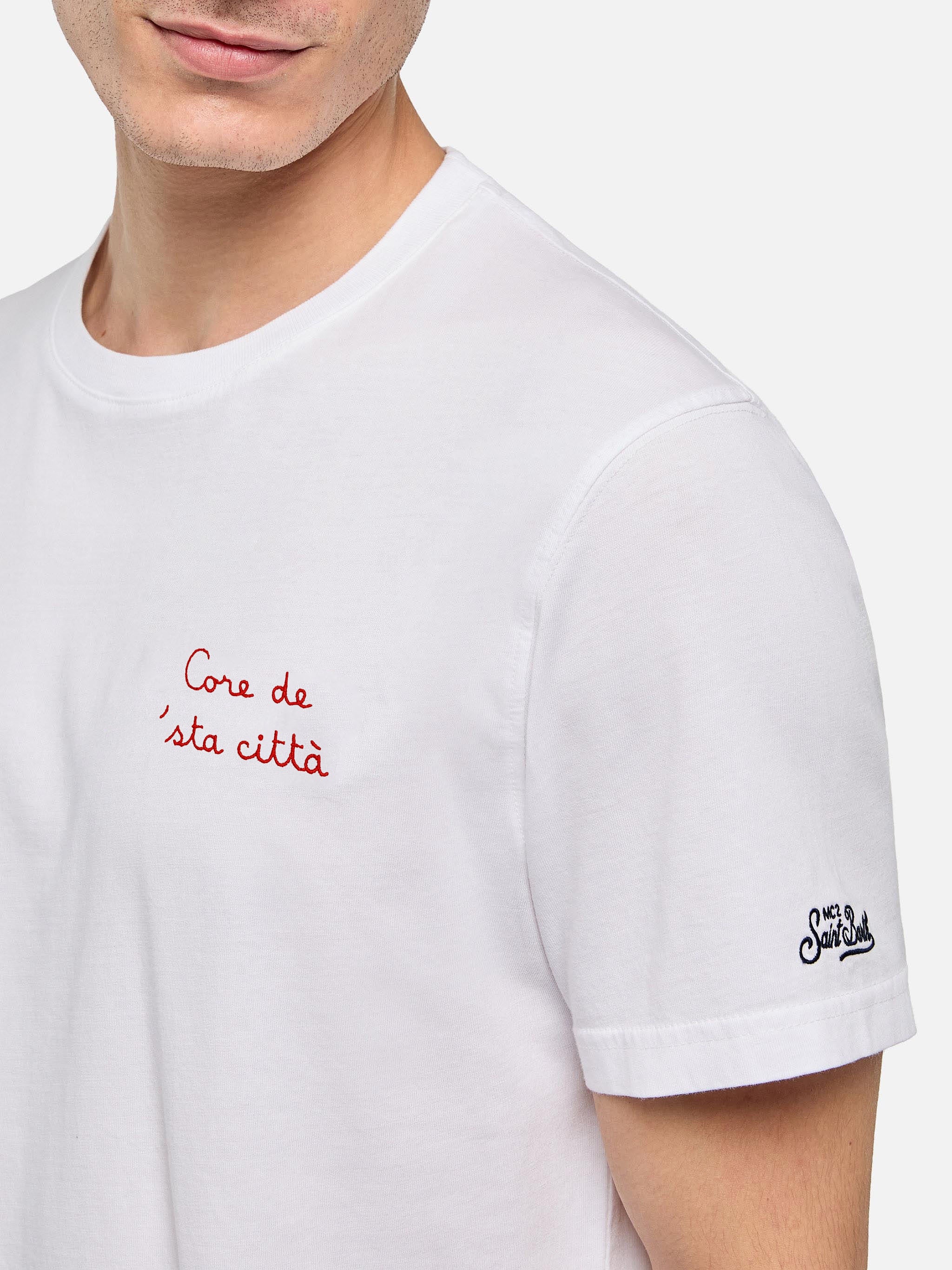T-shirt Portofino in jersey di cotone classic fit con ricamo Core de 'sta città | AS ROMA SPECIAL EDITION - Image 3