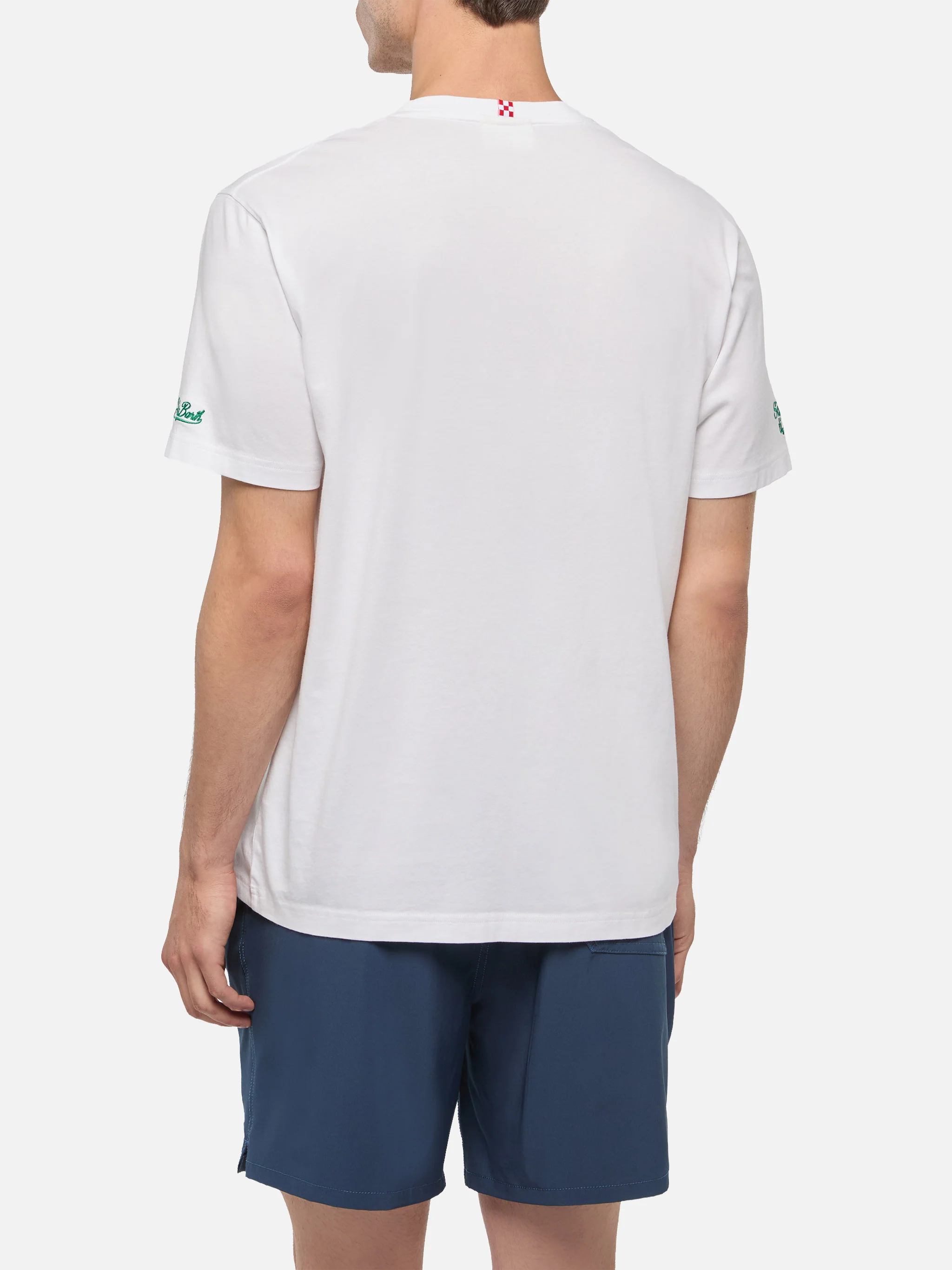 T-shirt Portofino in jersey di cotone classic fit con ricamo Se ti piglio ti tronco! | SAPORE DI MARE SPECIAL EDITION - Image 4