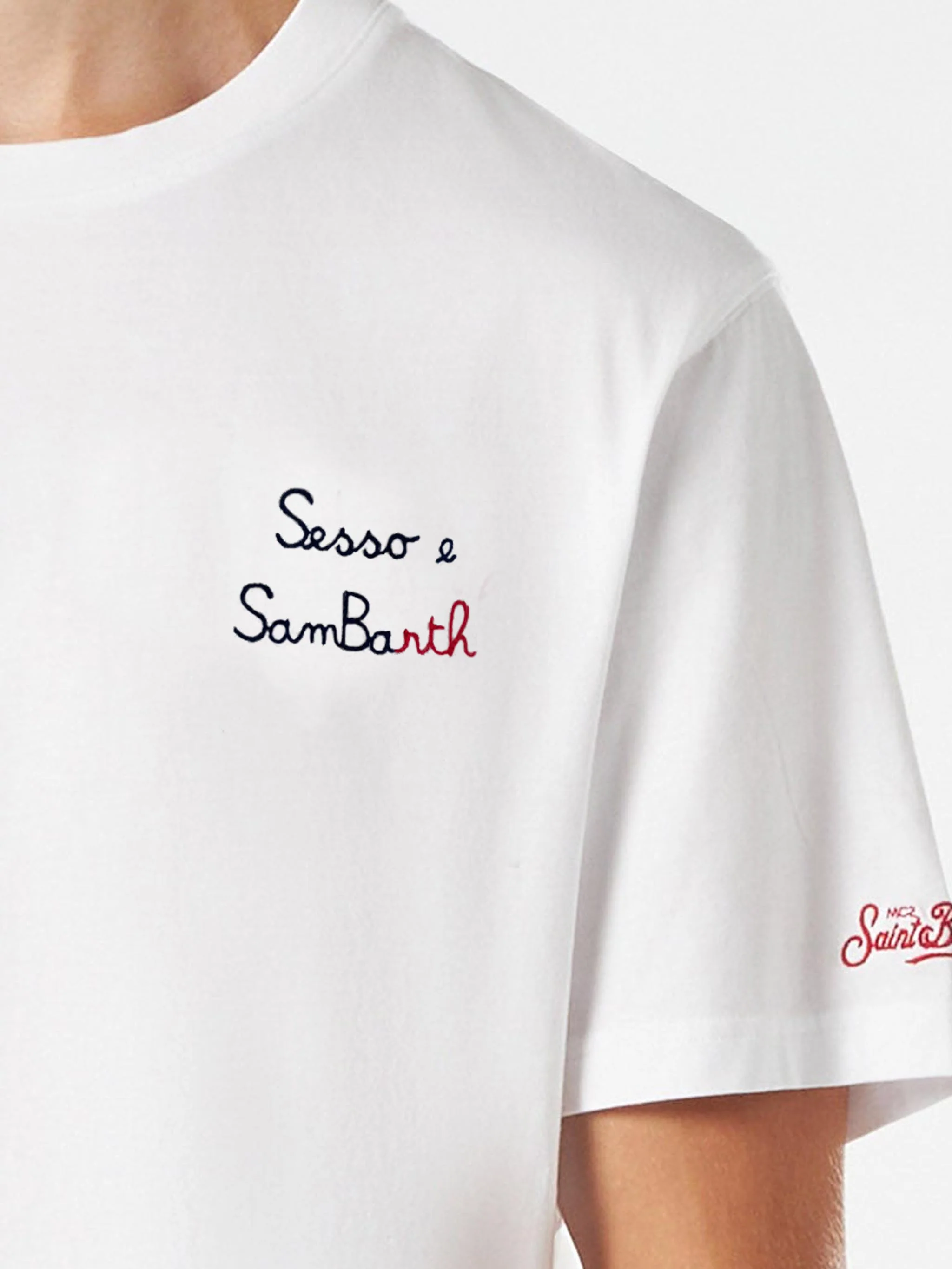 T-shirt Portofino in jersey di cotone classic fit con ricamo Sesso e Sambarth - Image 2