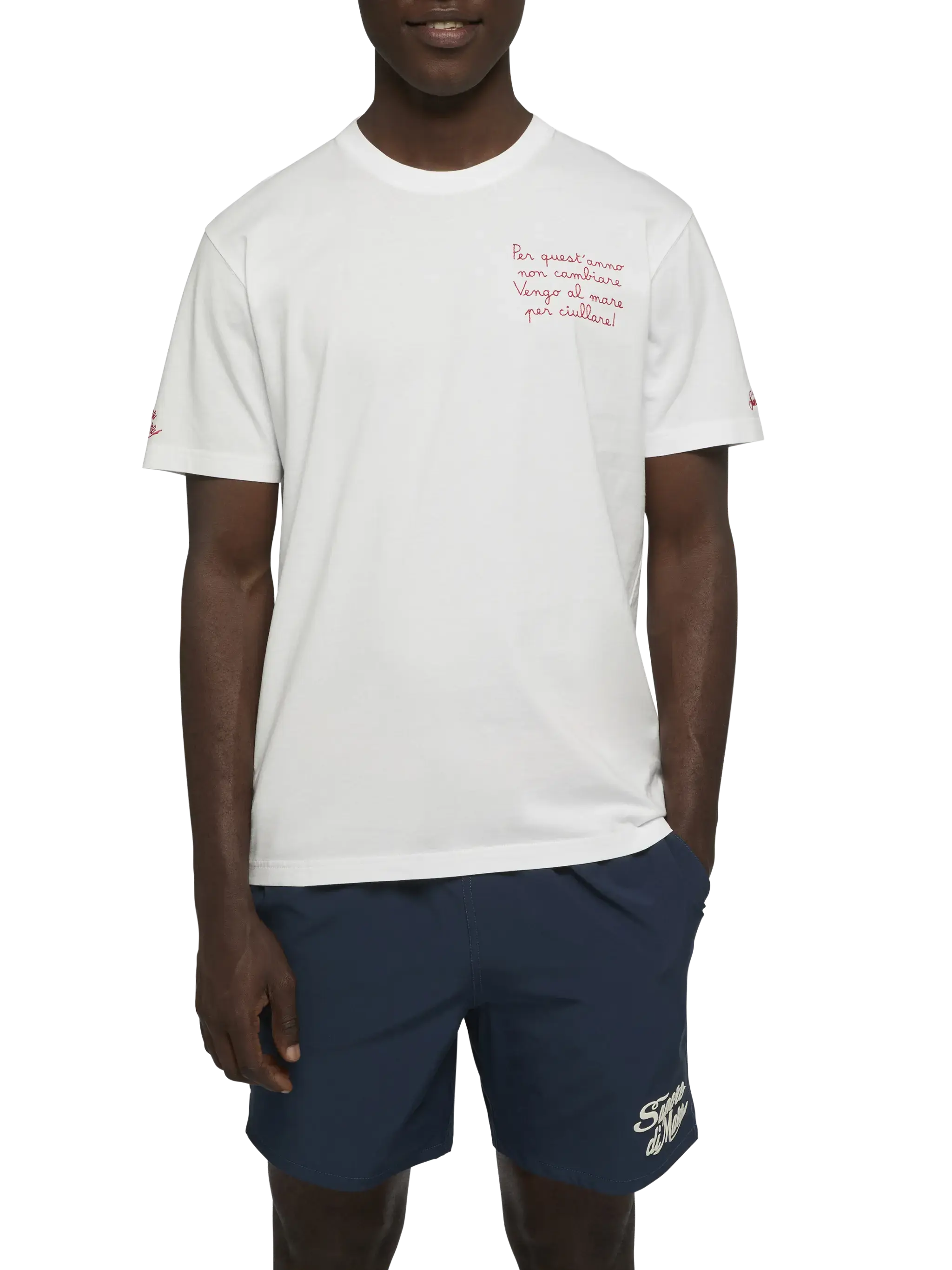 T-shirt Portofino in jersey di cotone classic fit con ricamo Vengo al mare | SAPORE DI MARE SPECIAL EDITION - Image 3