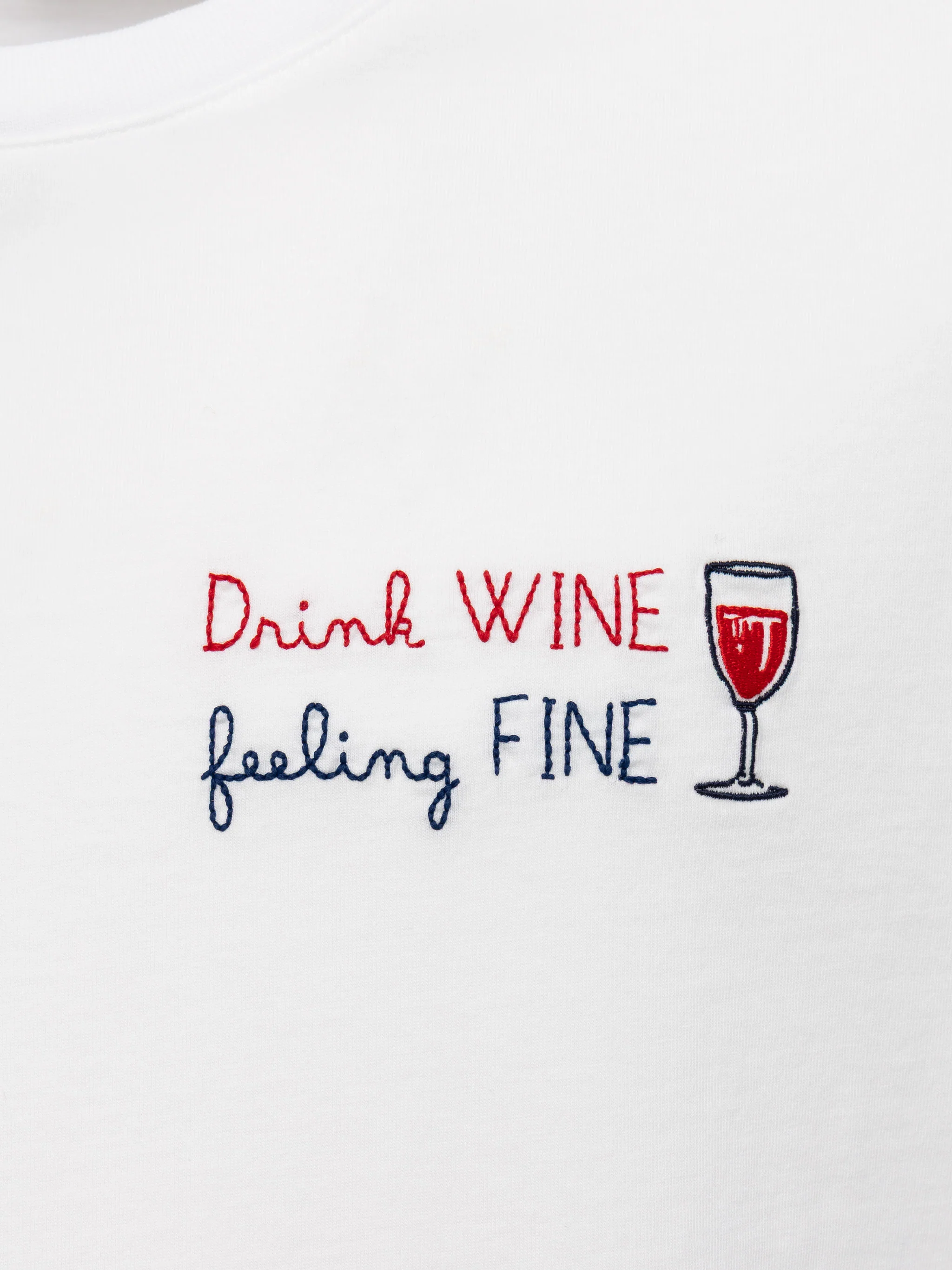 T-shirt Portofino ricamo Drink Wine feeling Fine - Image 5