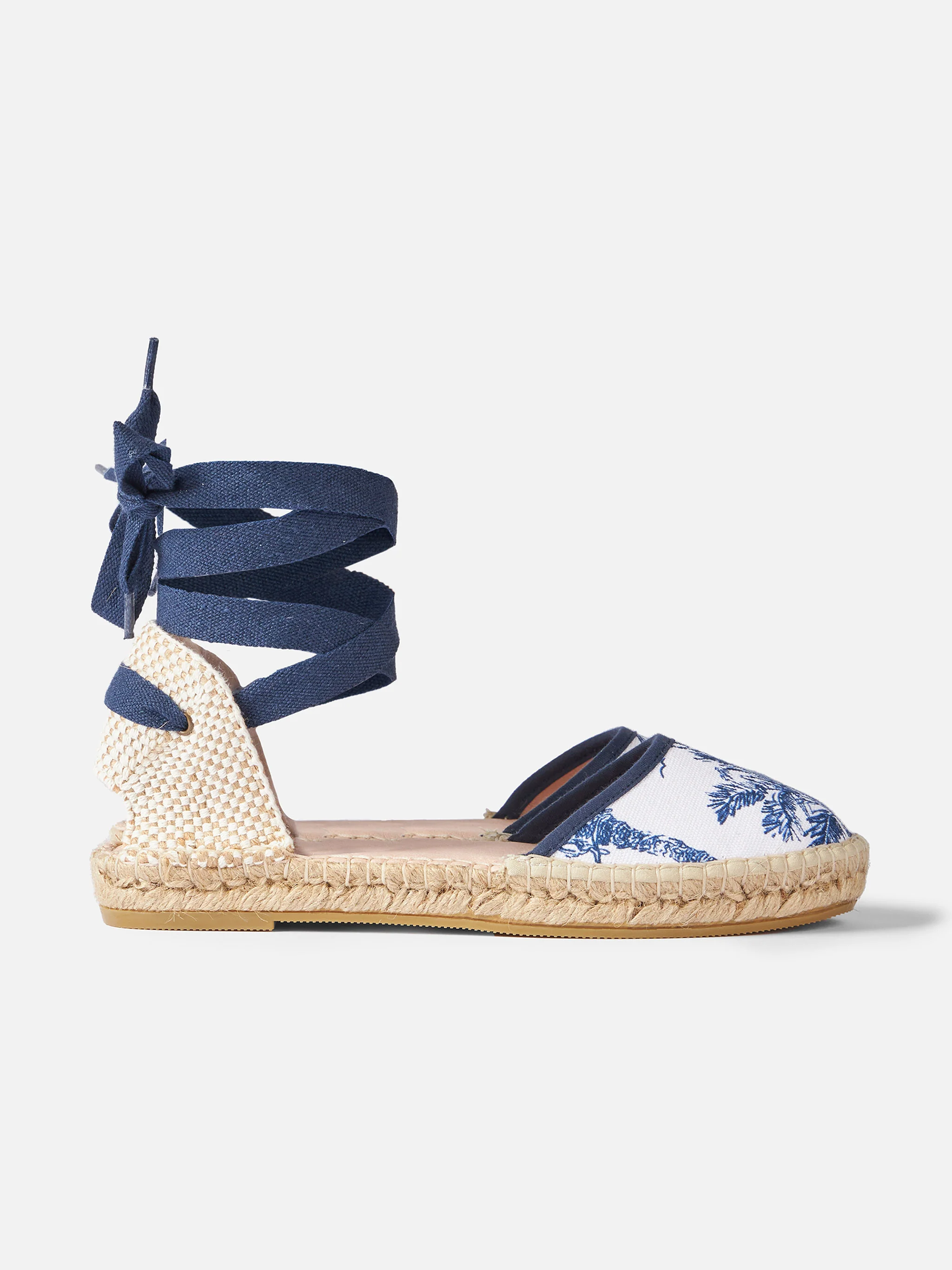 Espadrillas piatte con stampa toile de jouy - Image 3