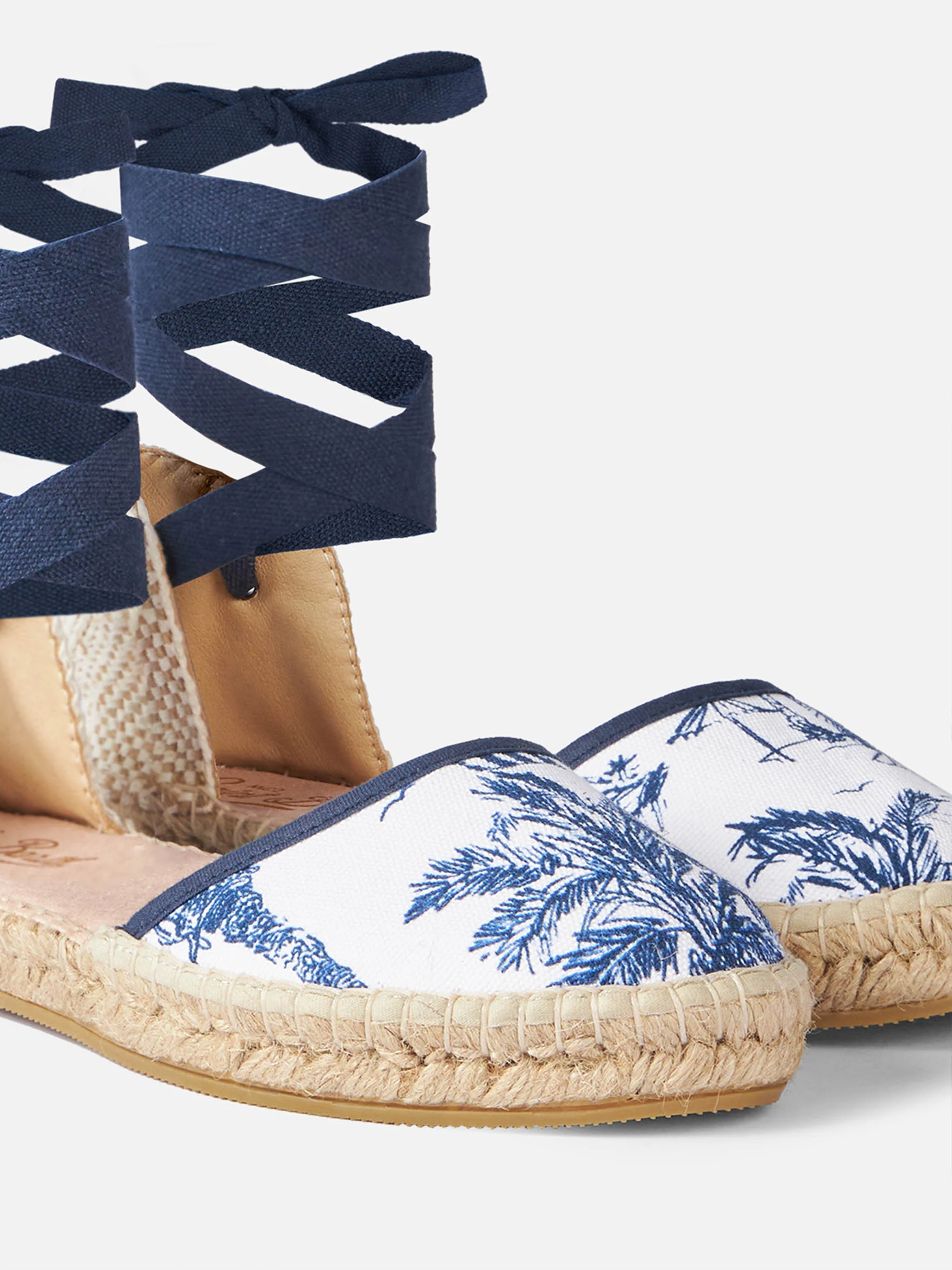 Espadrillas piatte con stampa toile de jouy - Image 4