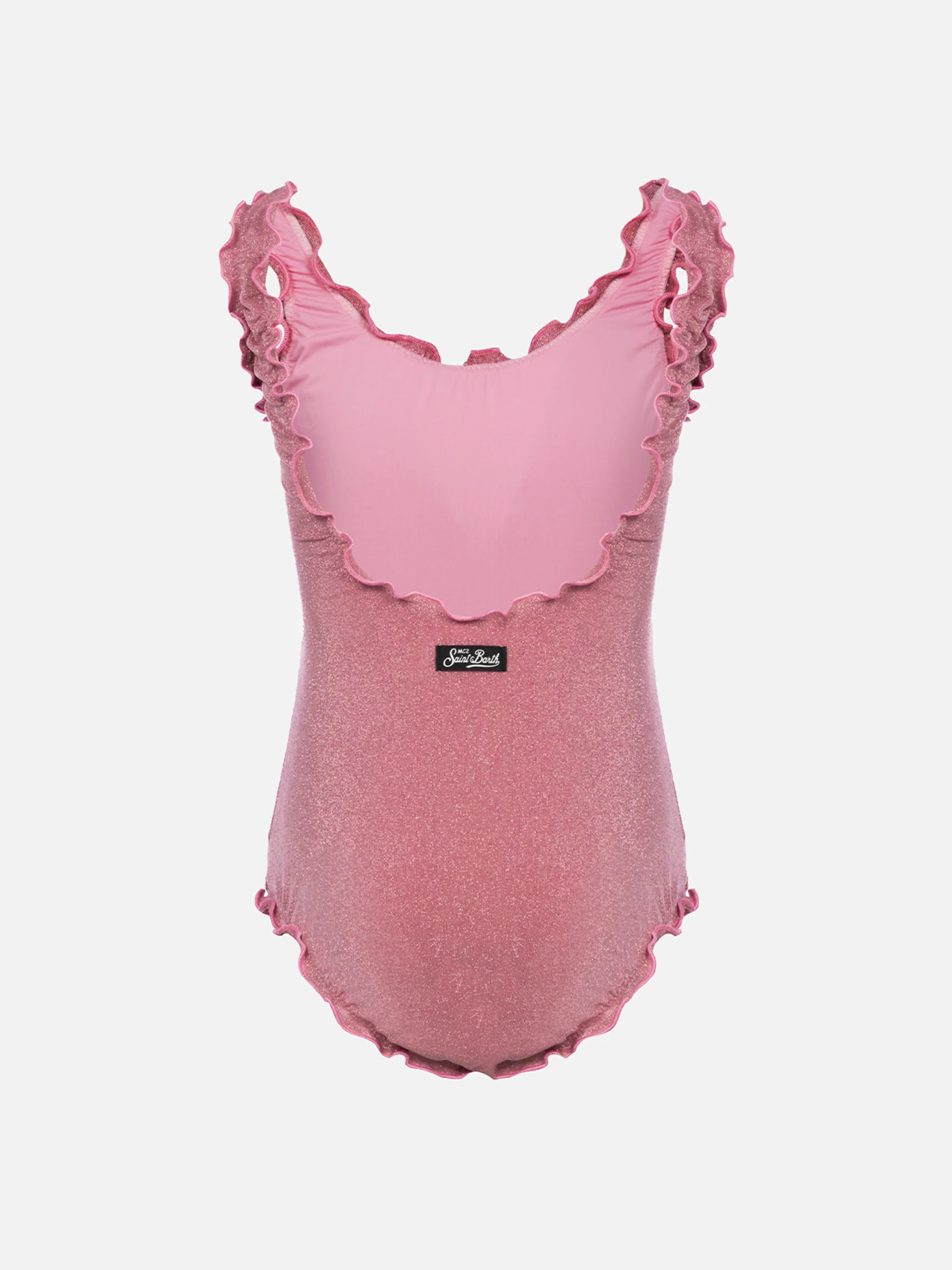 Costume intero Clio in lurex con volant a contrasto - Image 2