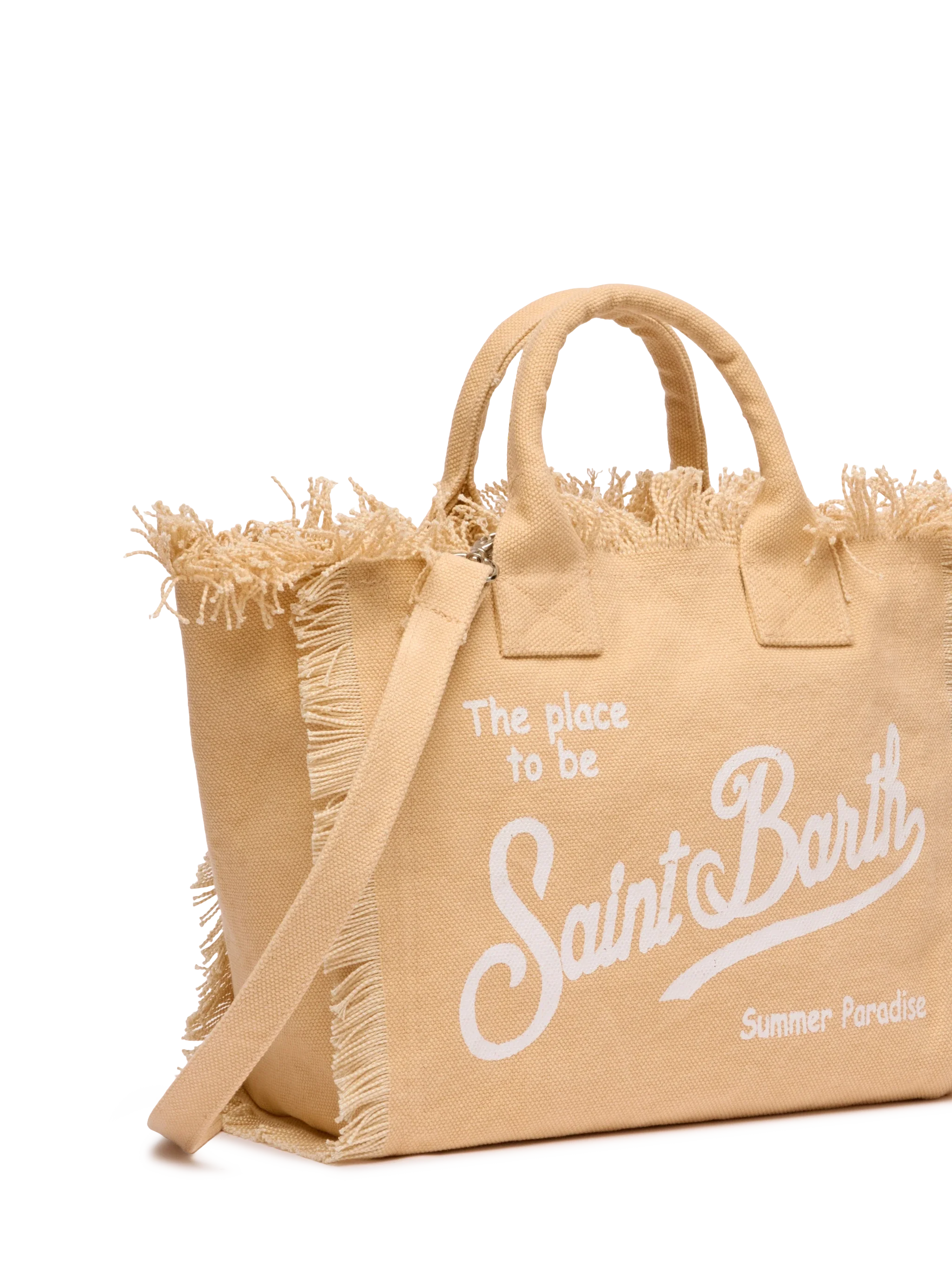 Borsa Colette in canvas di cotone beige - Image 3