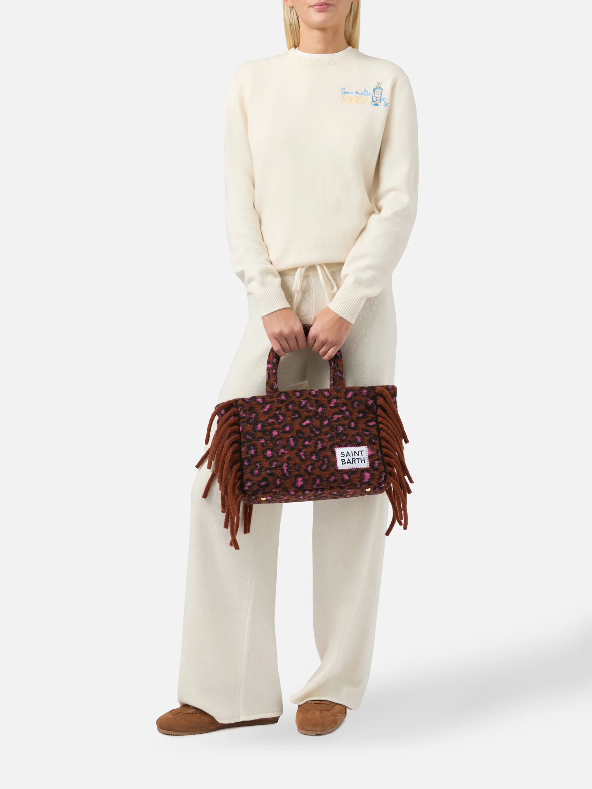 Borsa Colette Blanket stampa animalier verde - Image 2