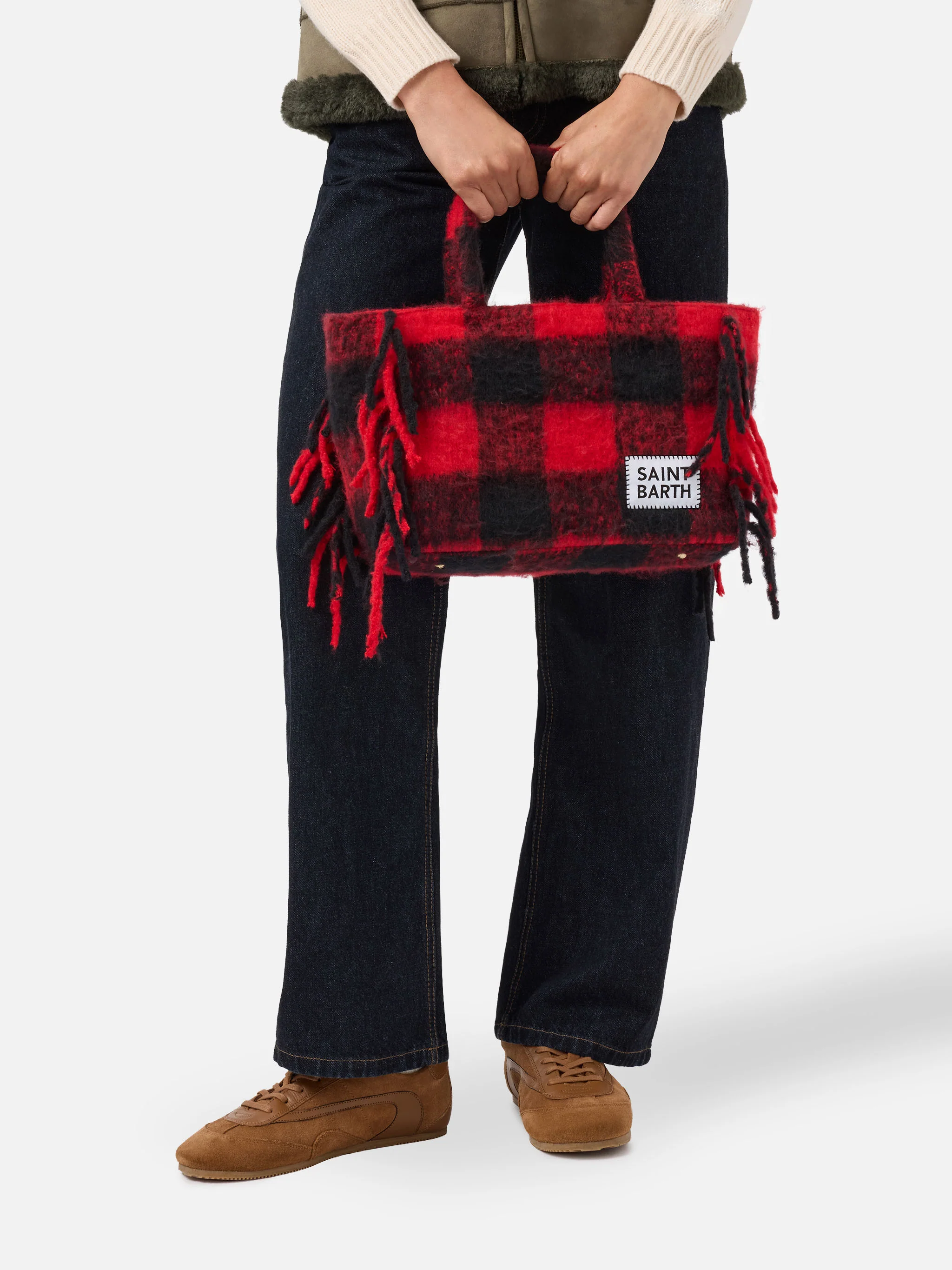 Borsa coperta Colette con stampa check - Image 2