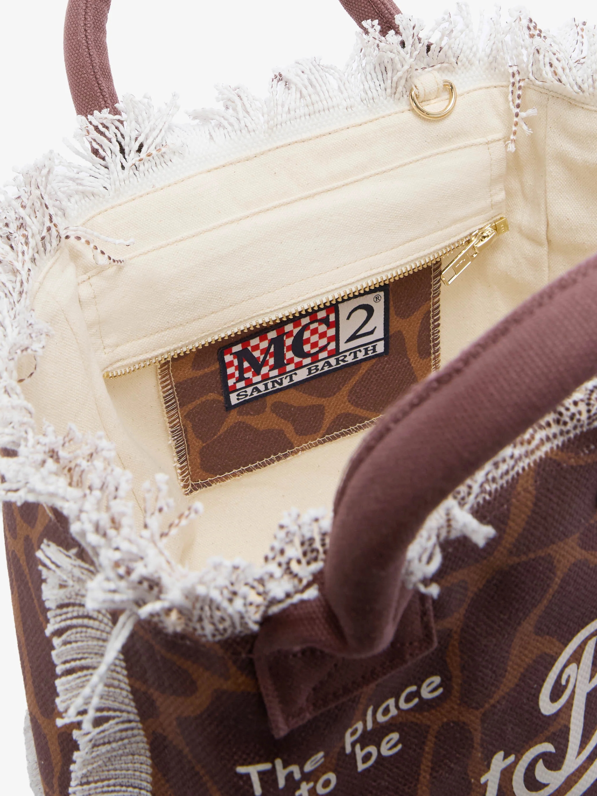 Borsa Colette in canvas con fantasia animalier - Image 4