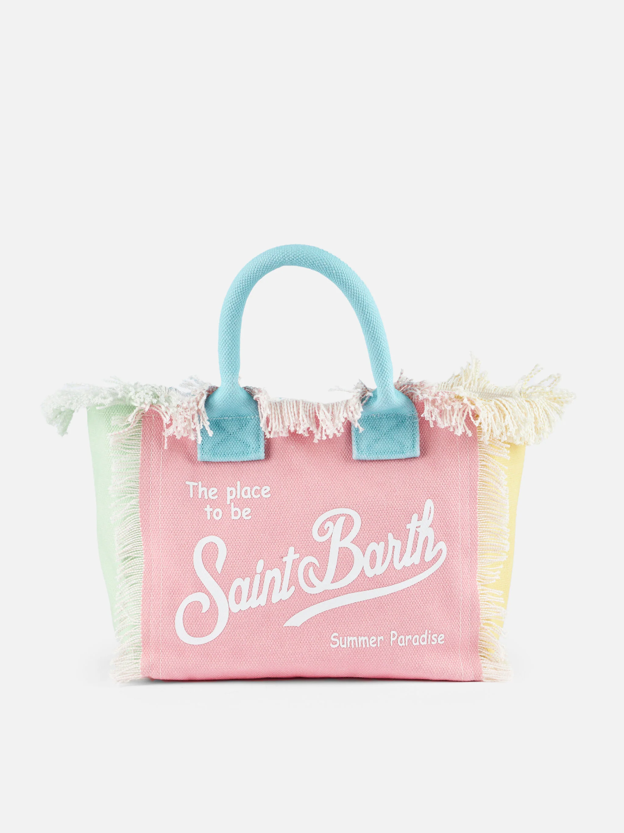 Borsa Colette in canvas di cotone color block - Image 3