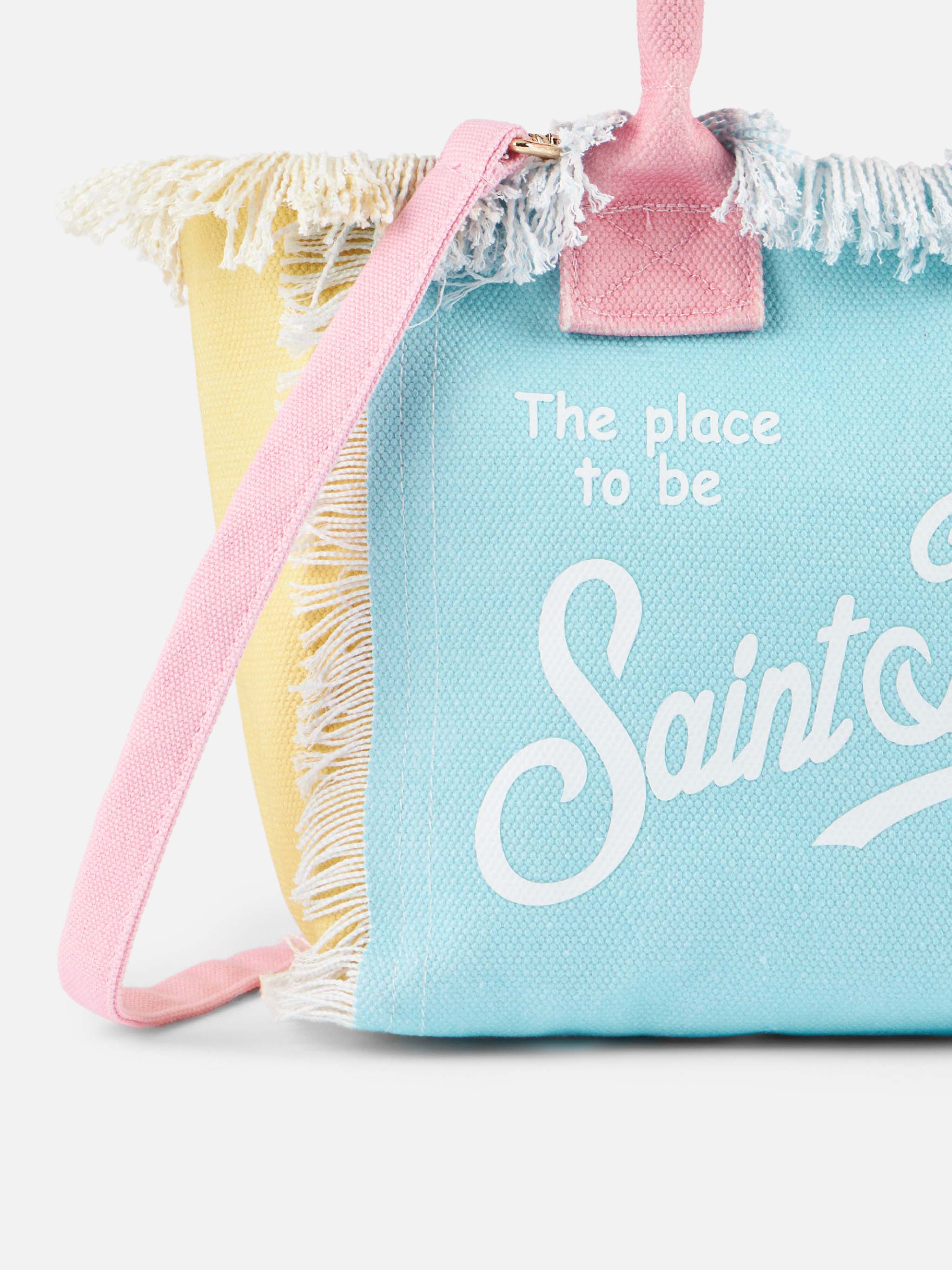 Borsa Colette in canvas di cotone color block - Image 4