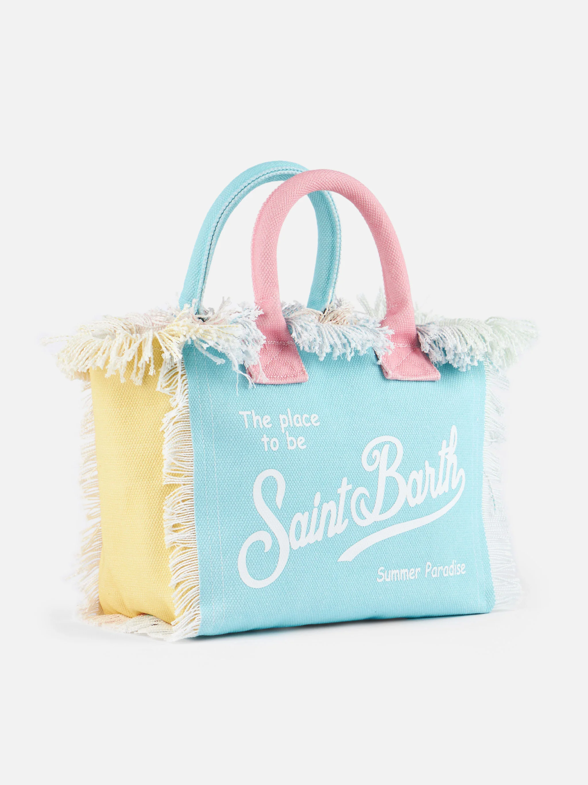 Borsa Colette in canvas di cotone color block - Image 5