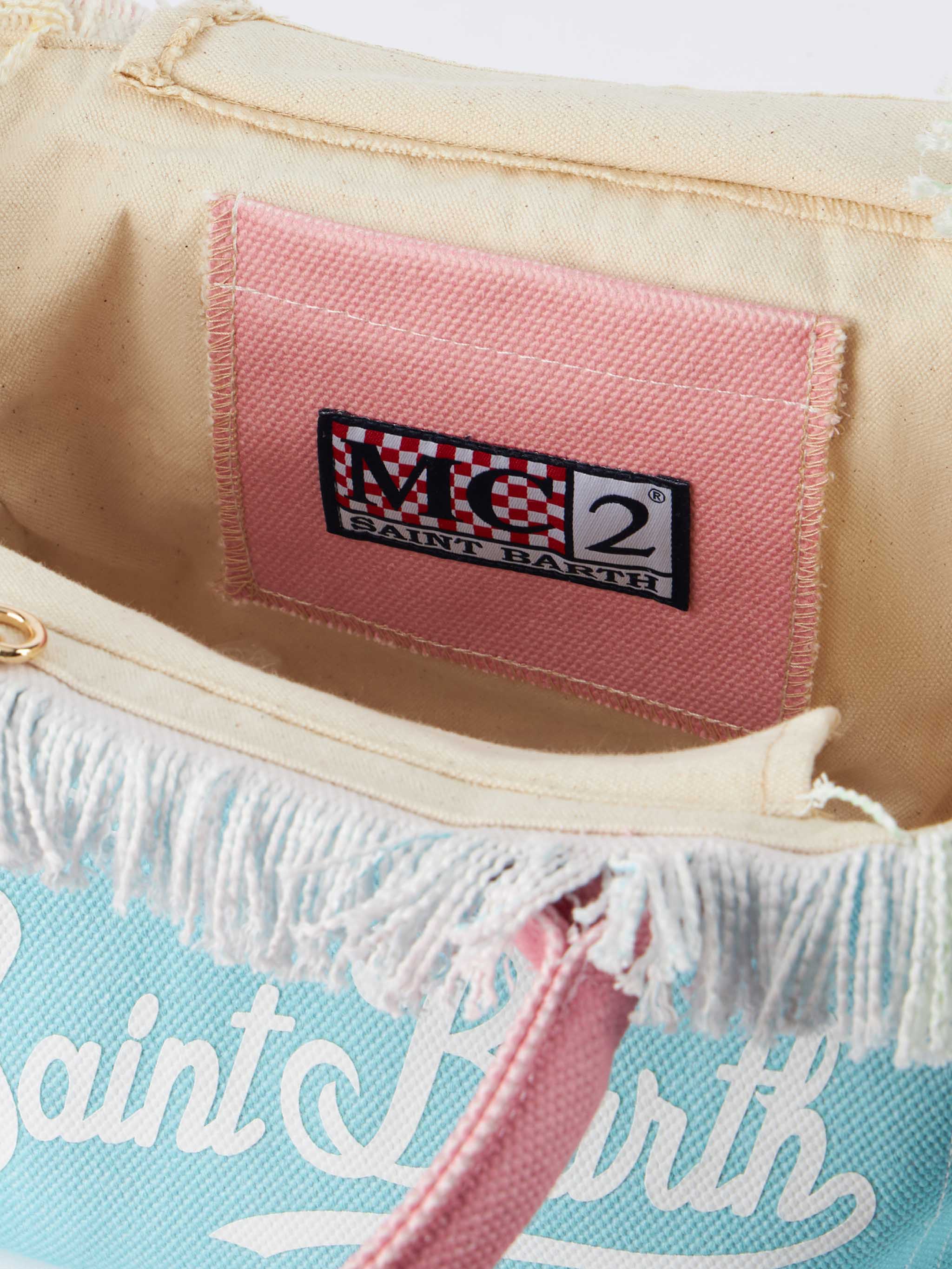 Borsa Colette in canvas di cotone color block - Image 6