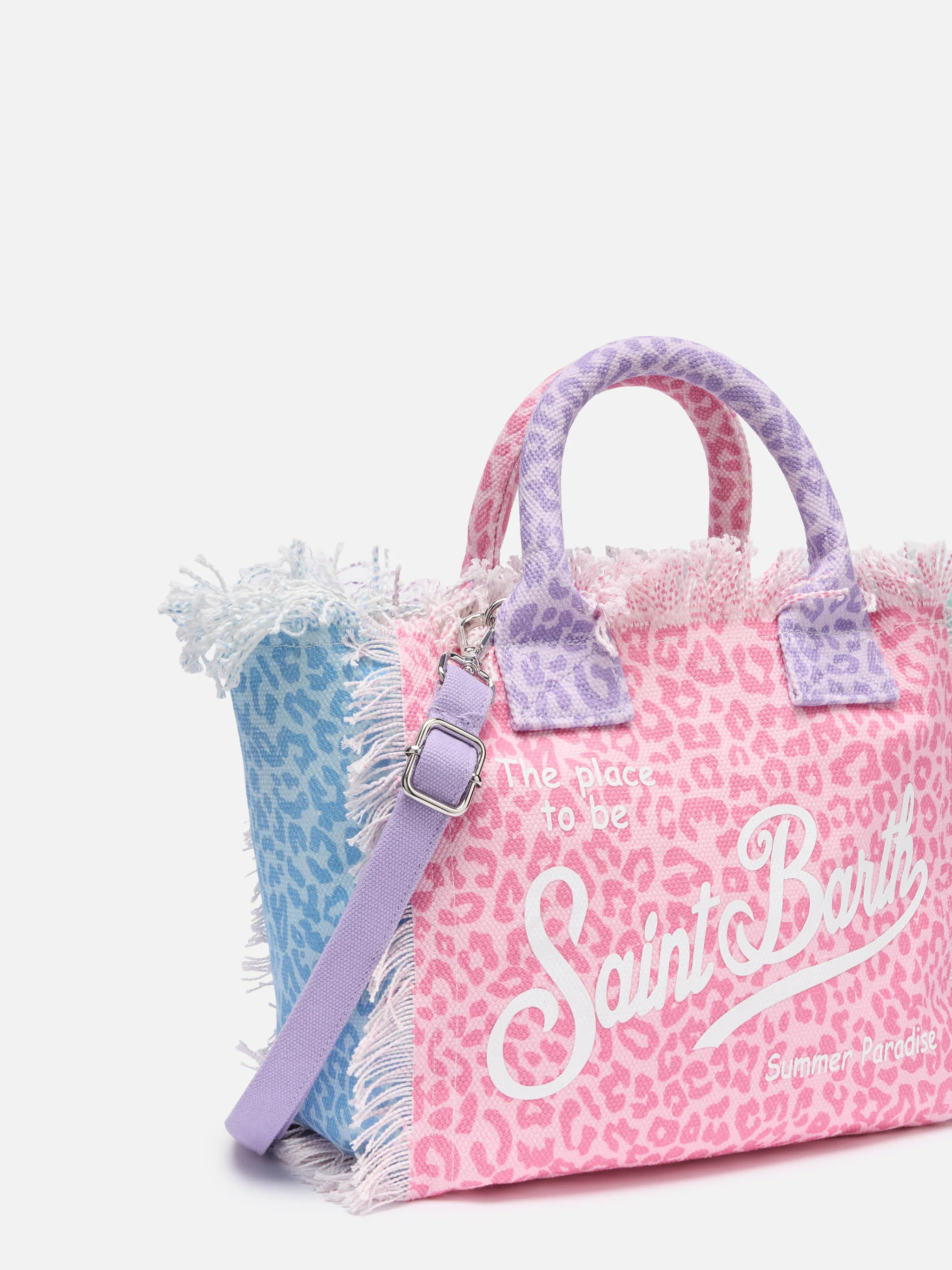 Borsa Colette in canvas di cotone con stampa animalier multicolore - Image 3