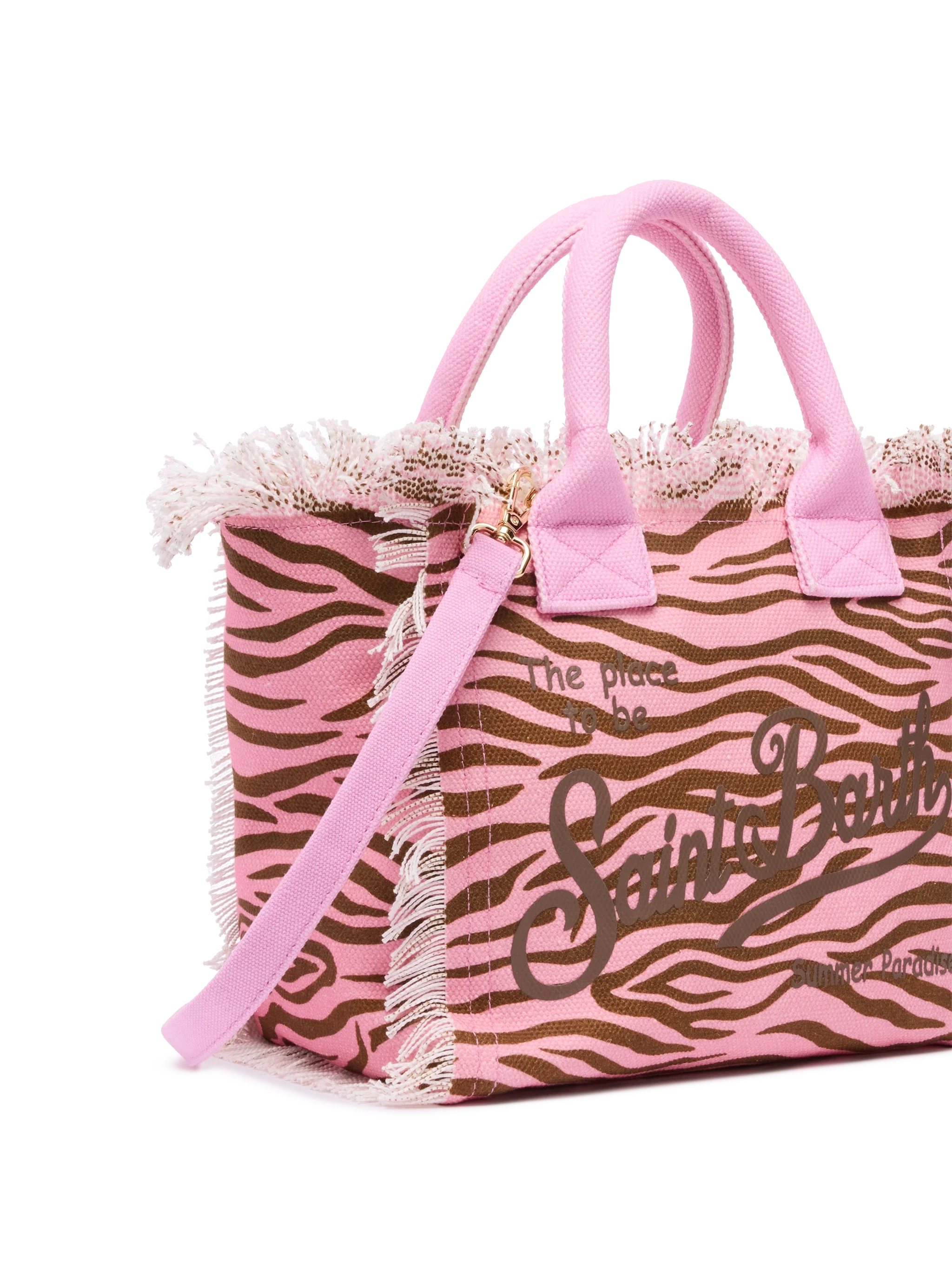 Borsa Colette in canvas di cotone con stampa zebrata - Image 3