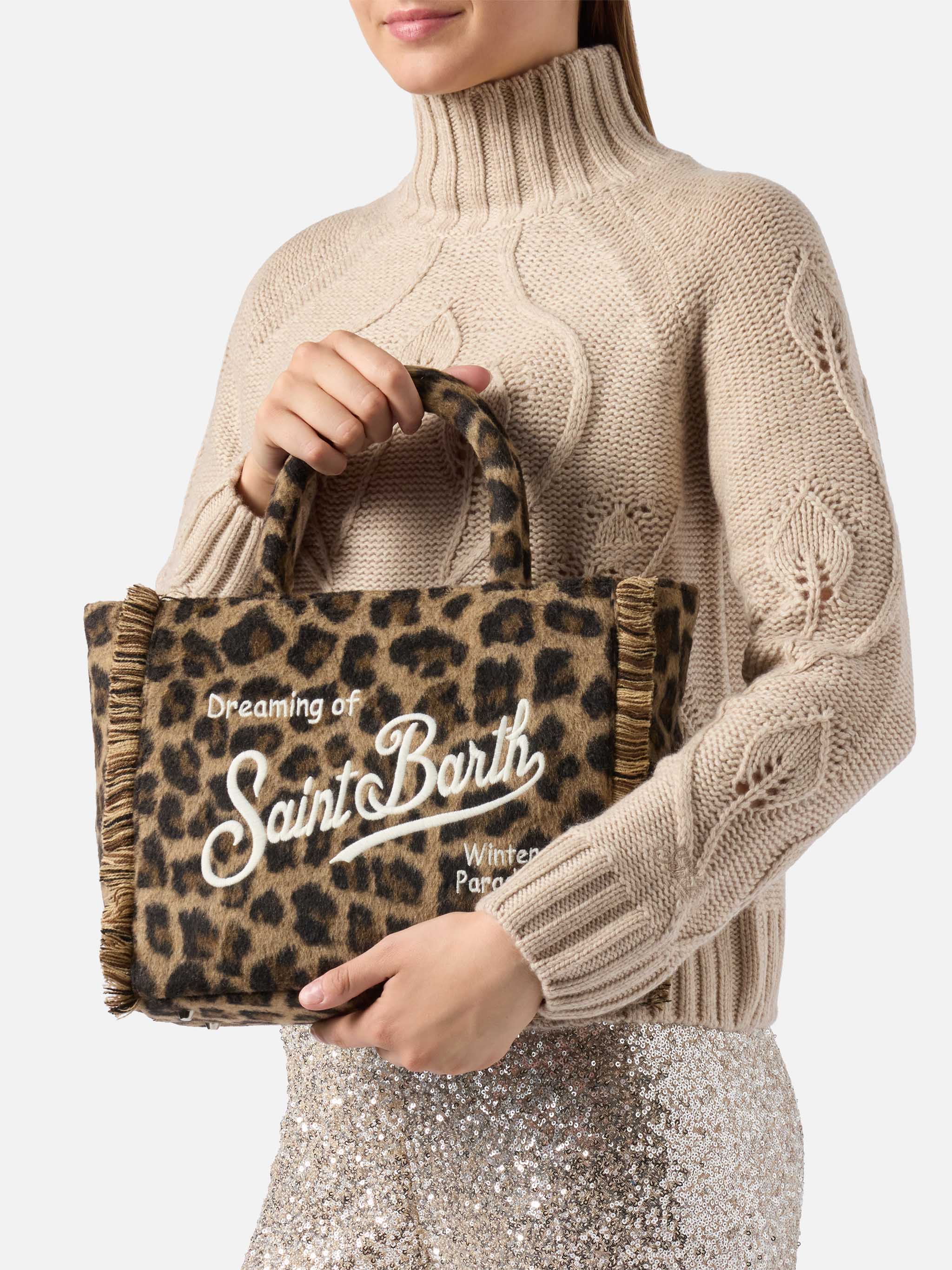 Borsa Colette Felt stampa leopardata - Image 2