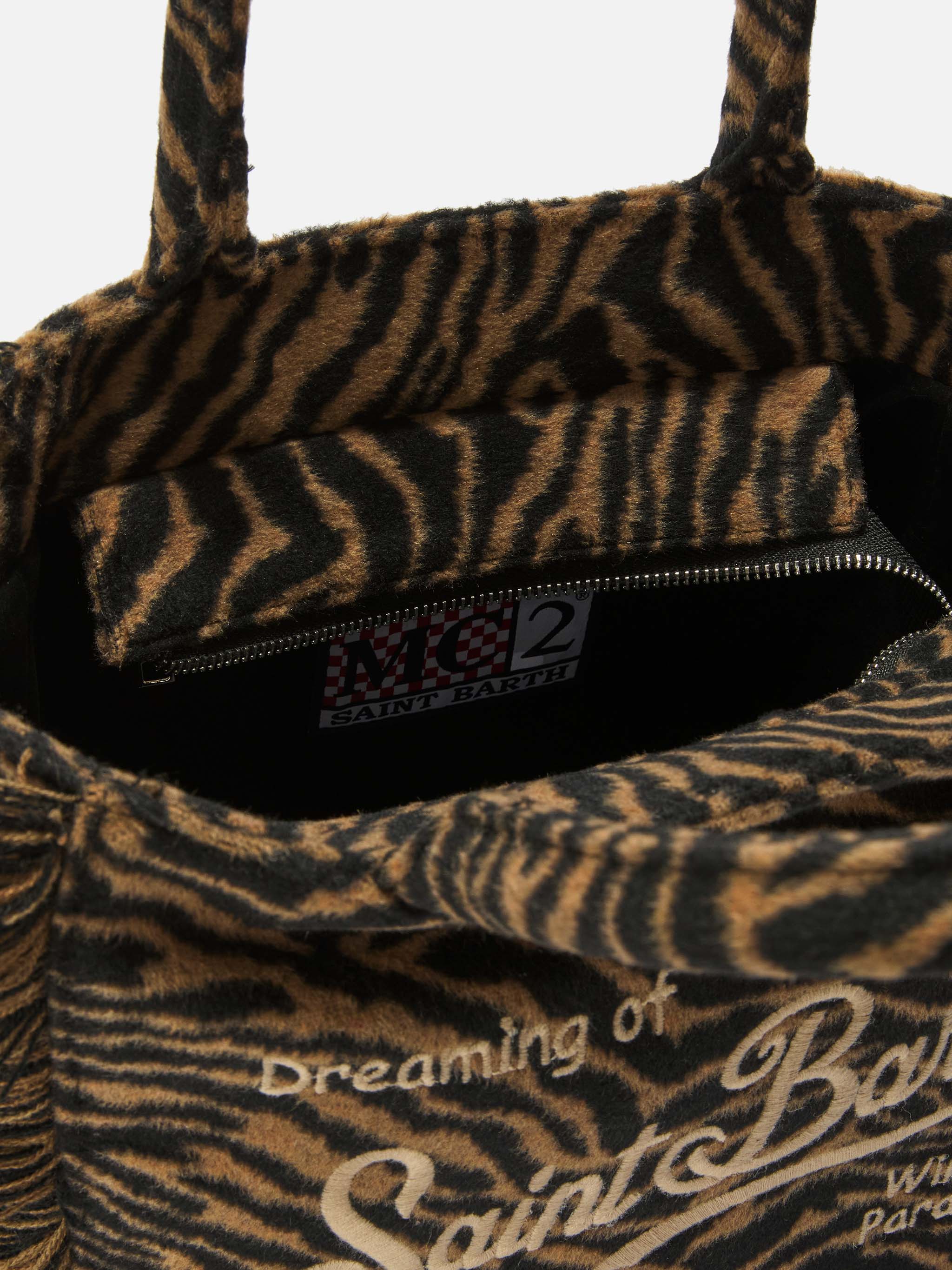 Borsa Colette Felt stampa zebra - Image 5