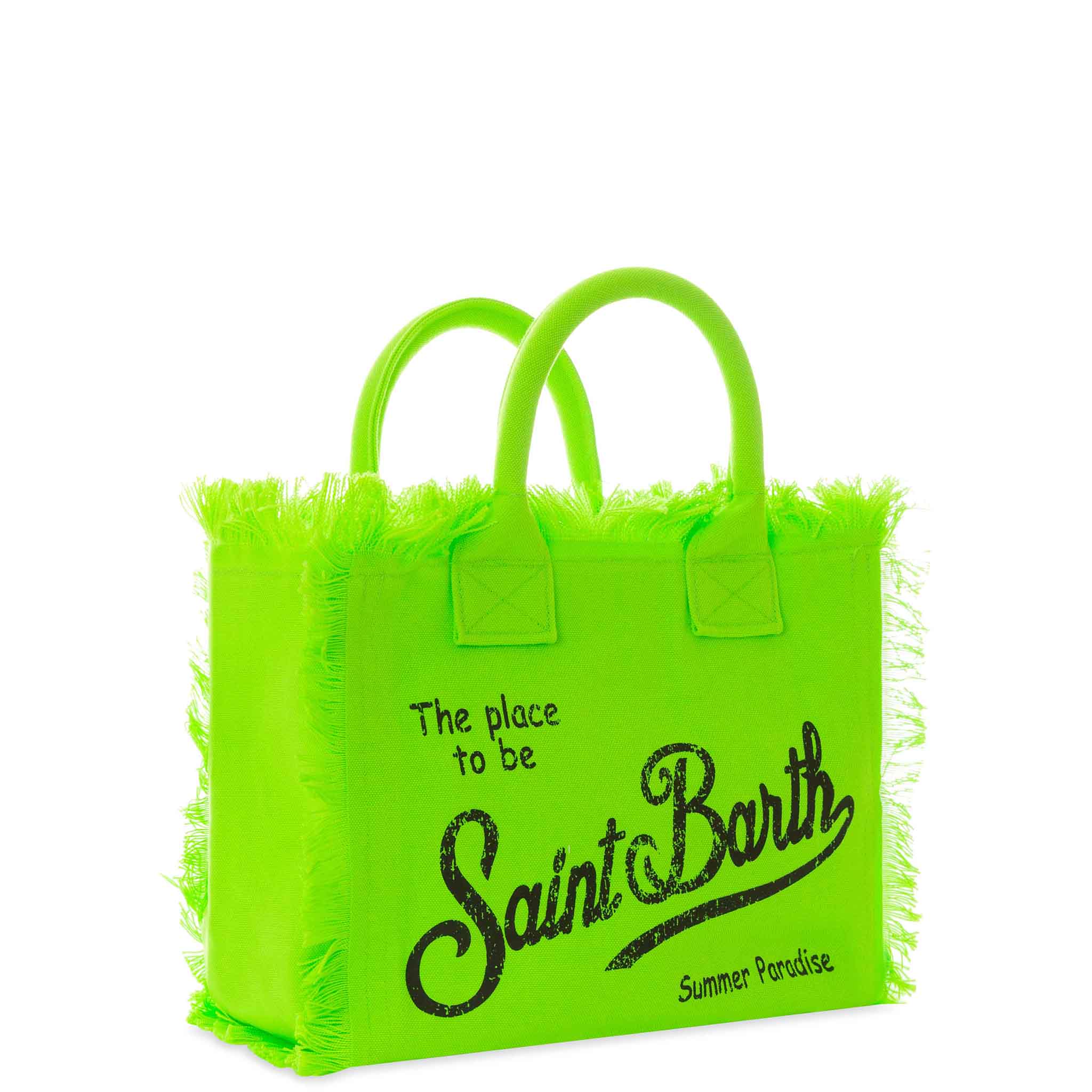 Borsa Colette in canvas di cotone verde fluo - Image 3