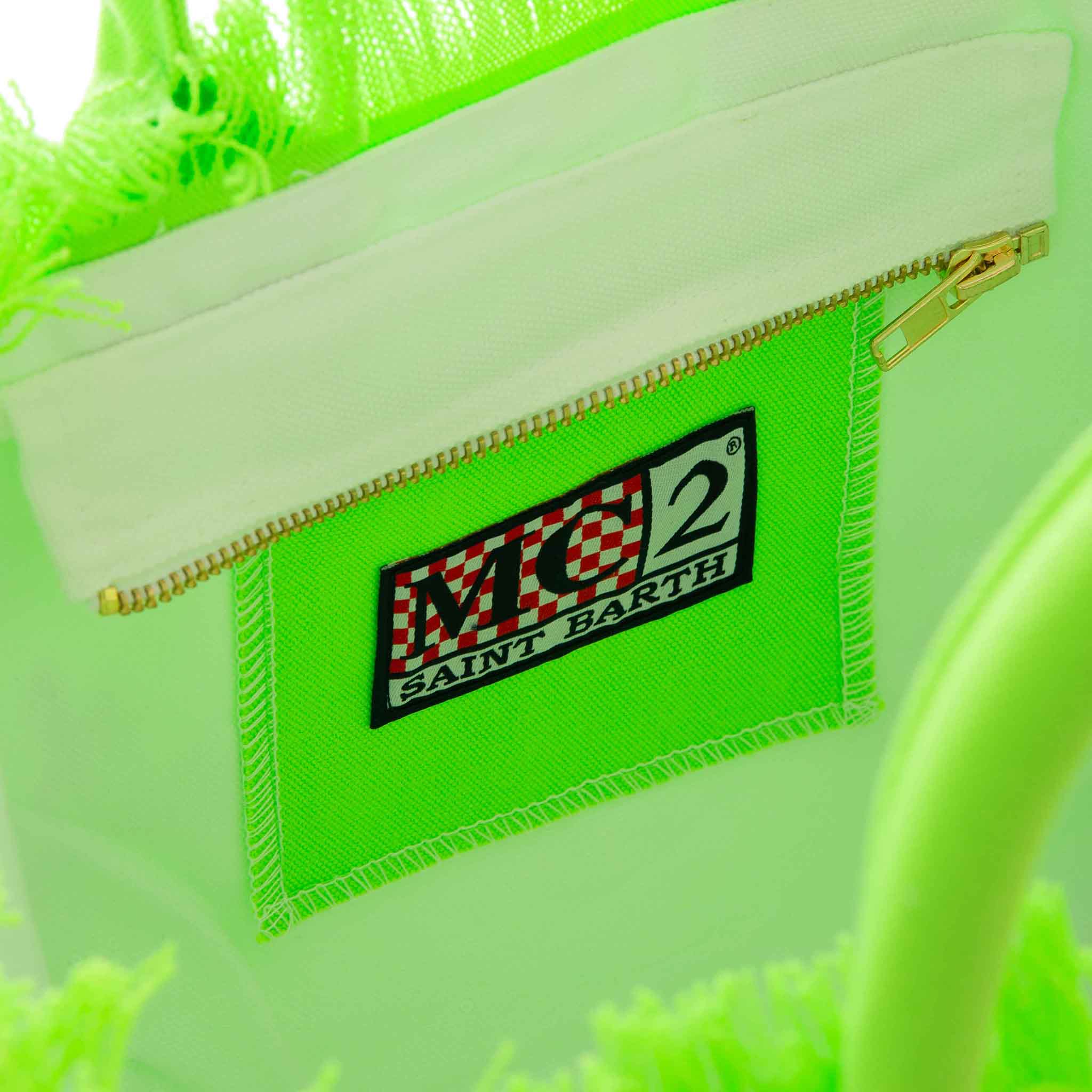 Borsa Colette in canvas di cotone verde fluo - Image 4