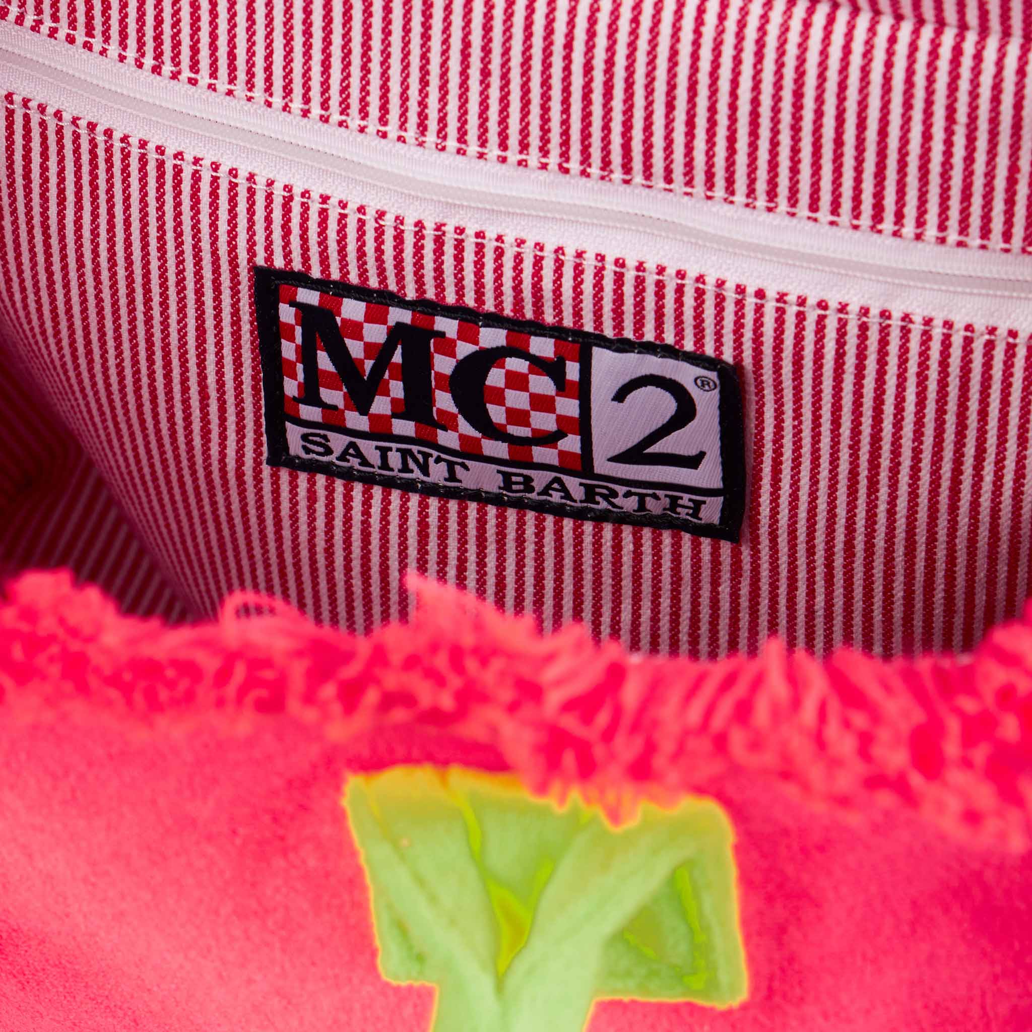 Borsa Colette in spugna fucsia con logo Saint Barth - Image 4
