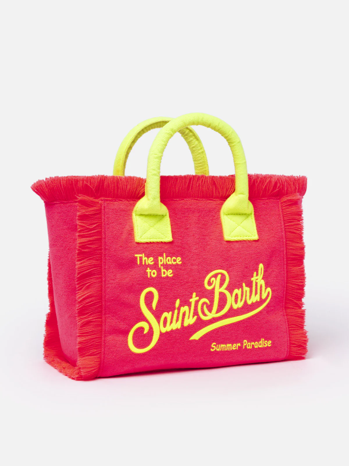 Borsa Colette in spugna fucsia con logo Saint Barth - Image 5