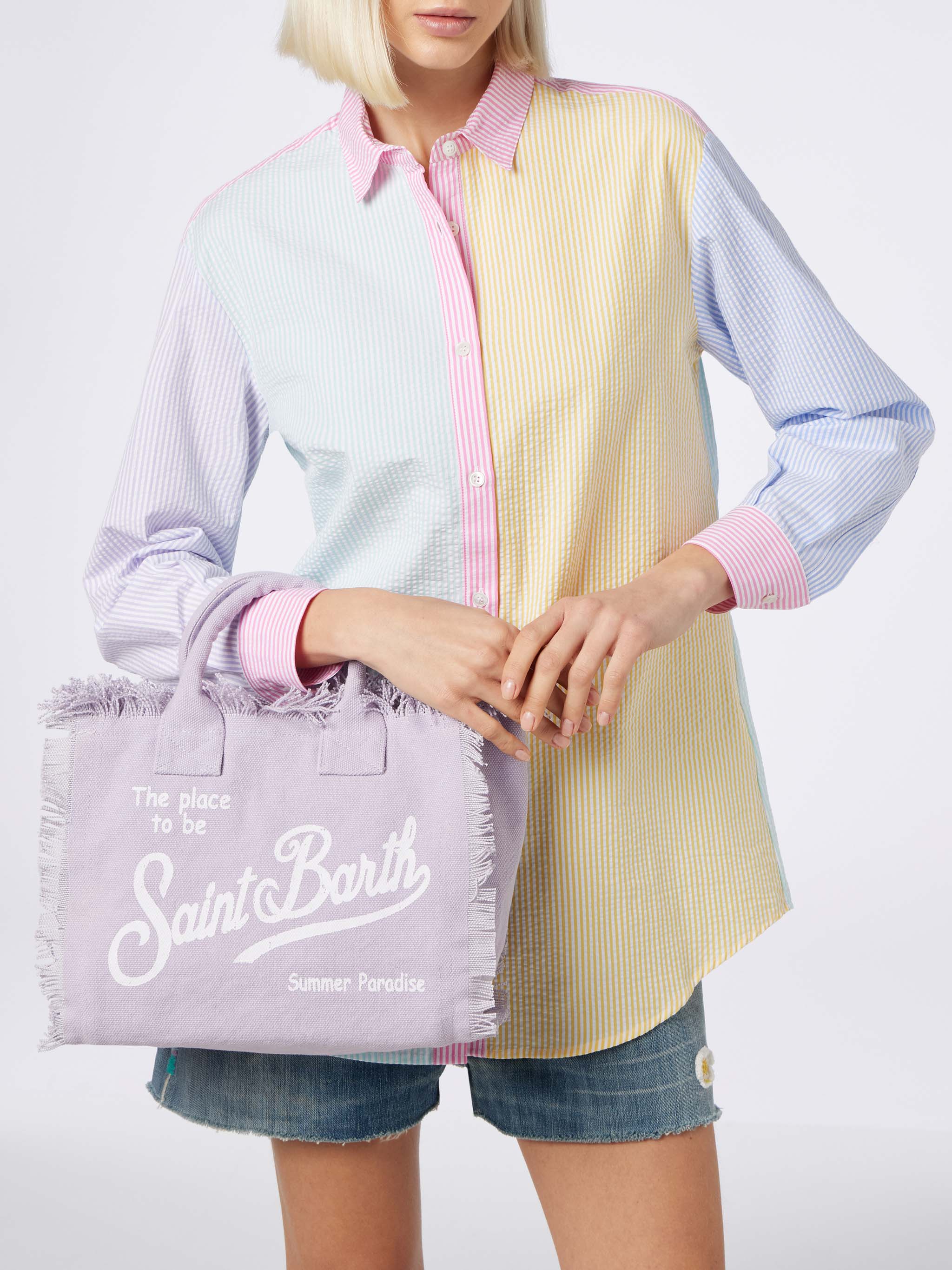 Borsa Colette in canvas di cotone lilla - Image 2