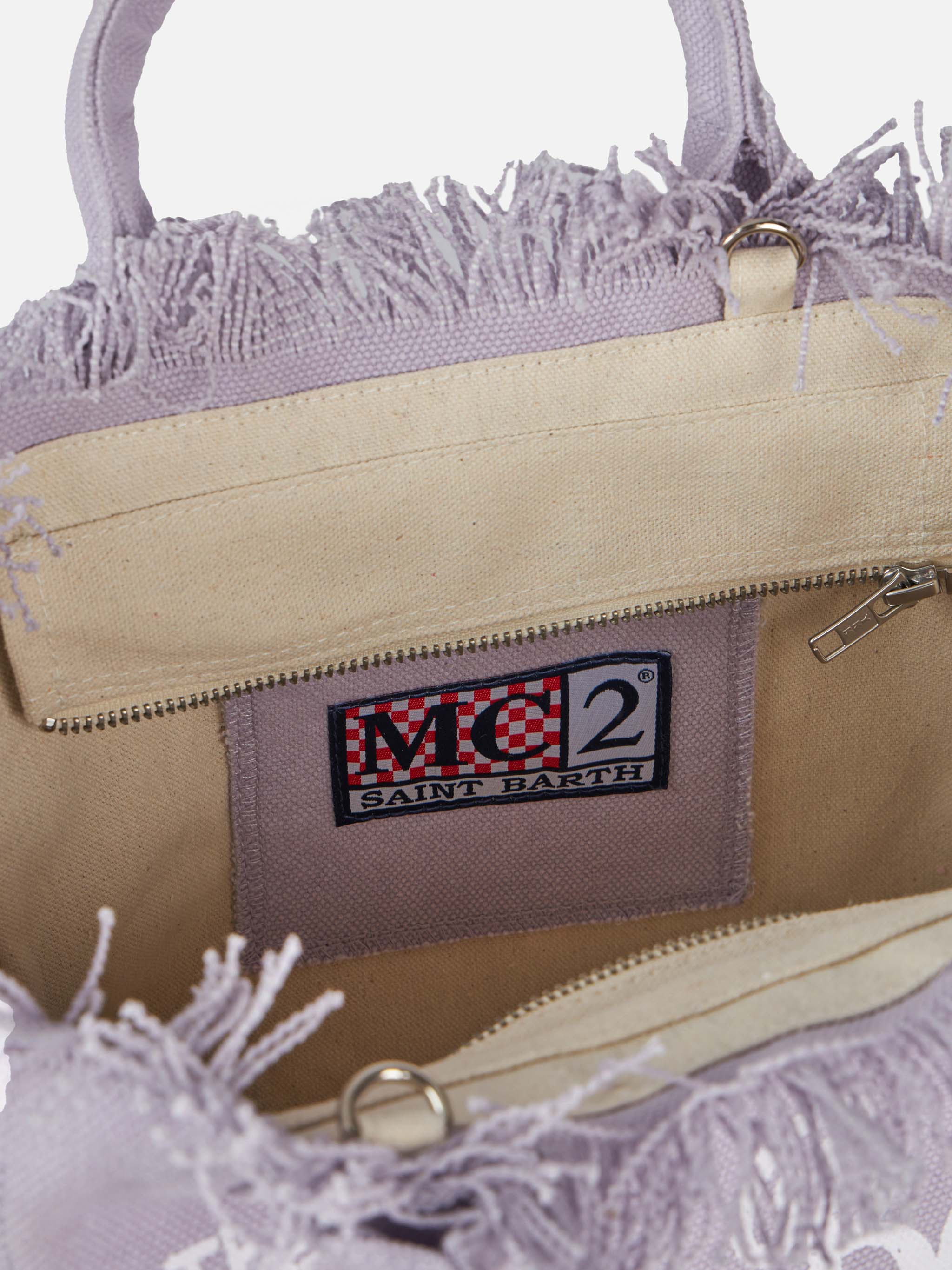 Borsa Colette in canvas di cotone lilla - Image 5