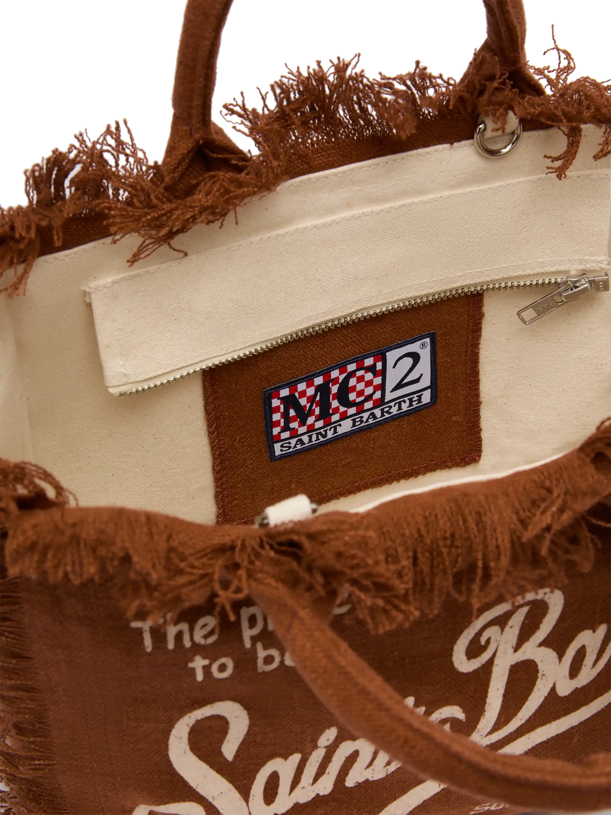 Borsa Colette in 100% LINO marrone - Image 5
