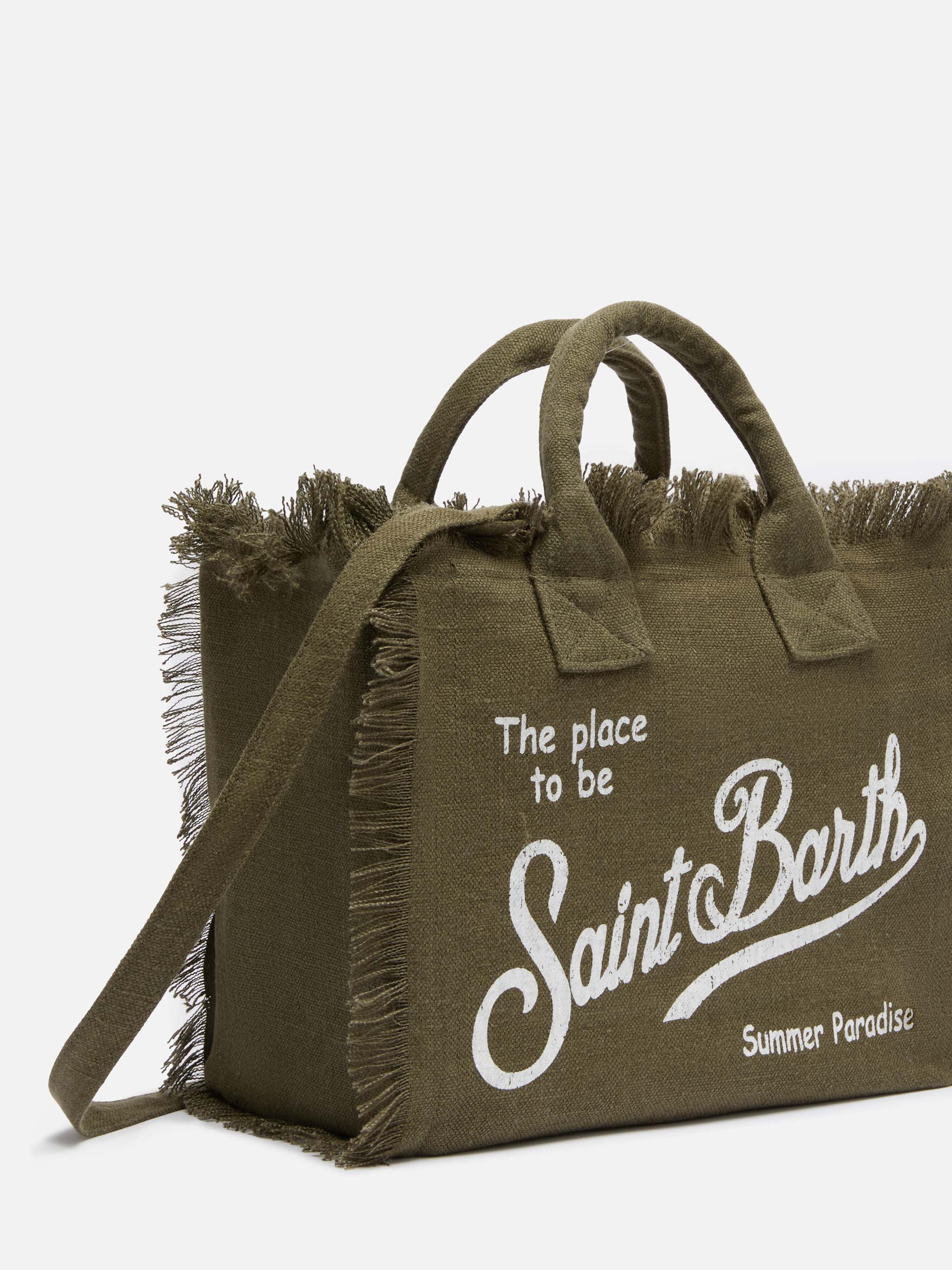 Borsa Colette in 100% LINO verde militare - Image 4