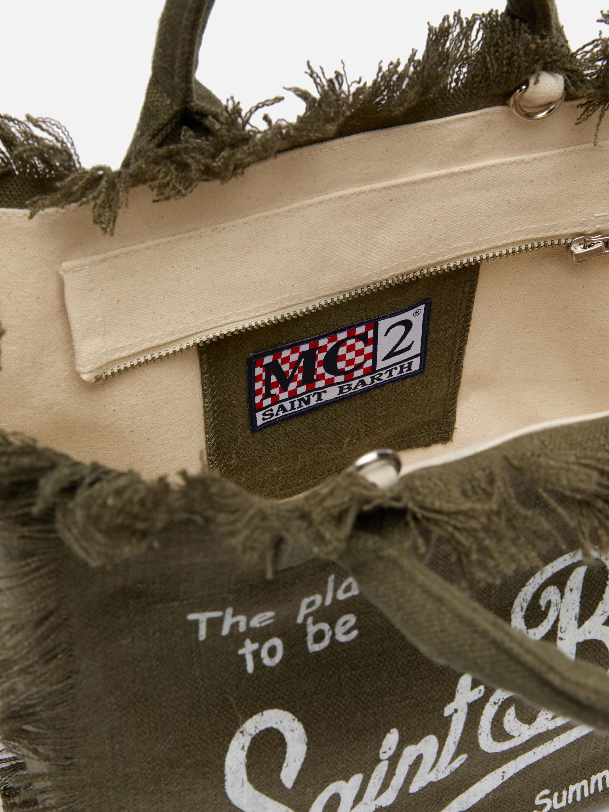 Borsa Colette in 100% LINO verde militare - Image 5