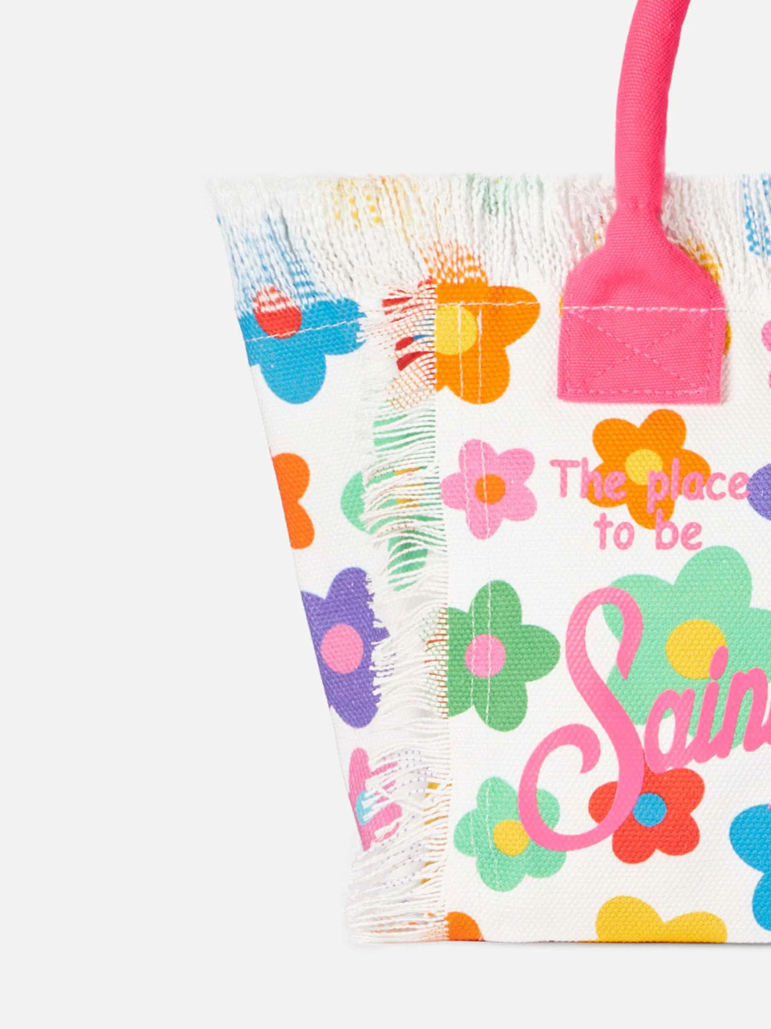 Borsa Colette in canvas stampa fiori multicolore - Image 2