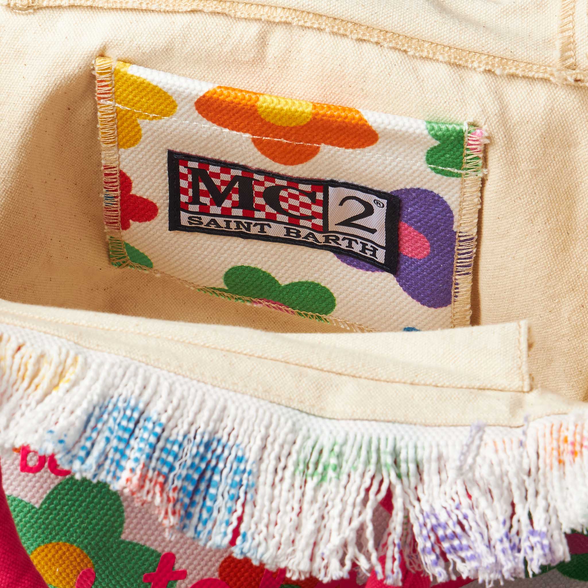 Borsa Colette in canvas stampa fiori multicolore - Image 4