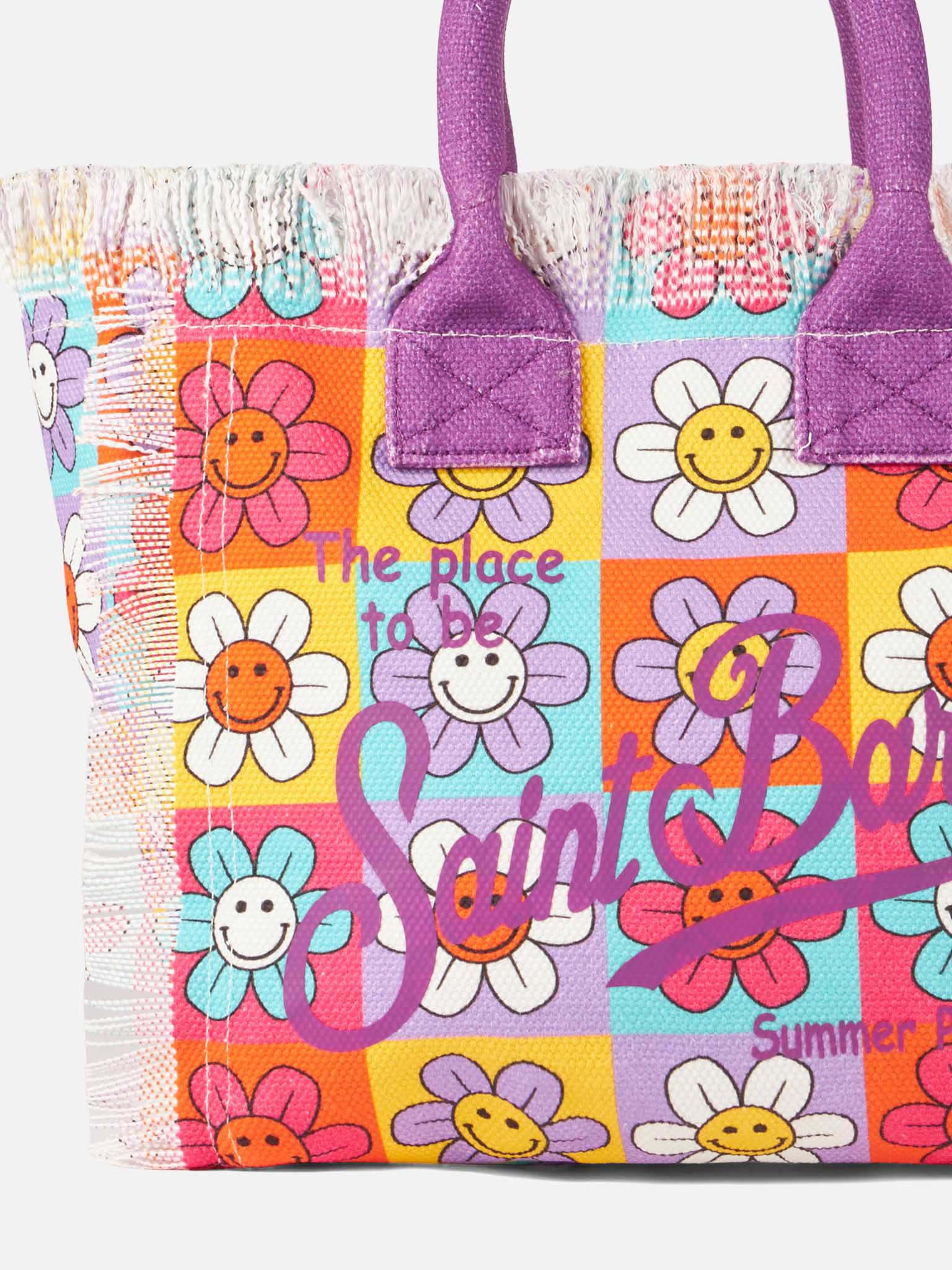 Borsa Colette in canvas stampa margherite smile multicolore - Image 2