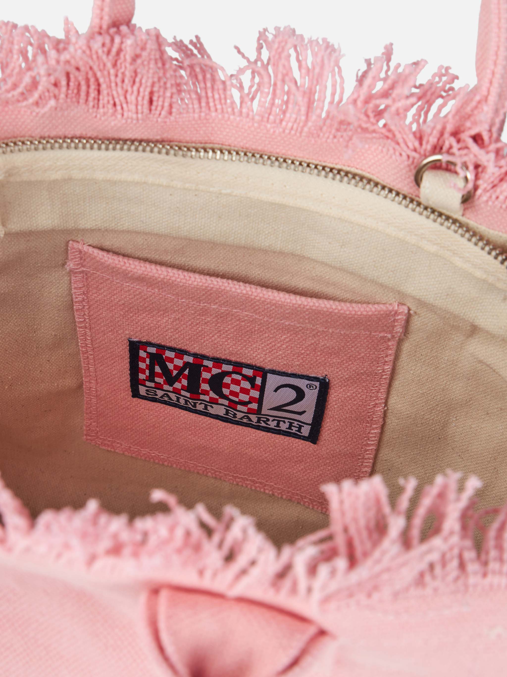 Borsa Colette in canvas di cotone rosa - Image 5