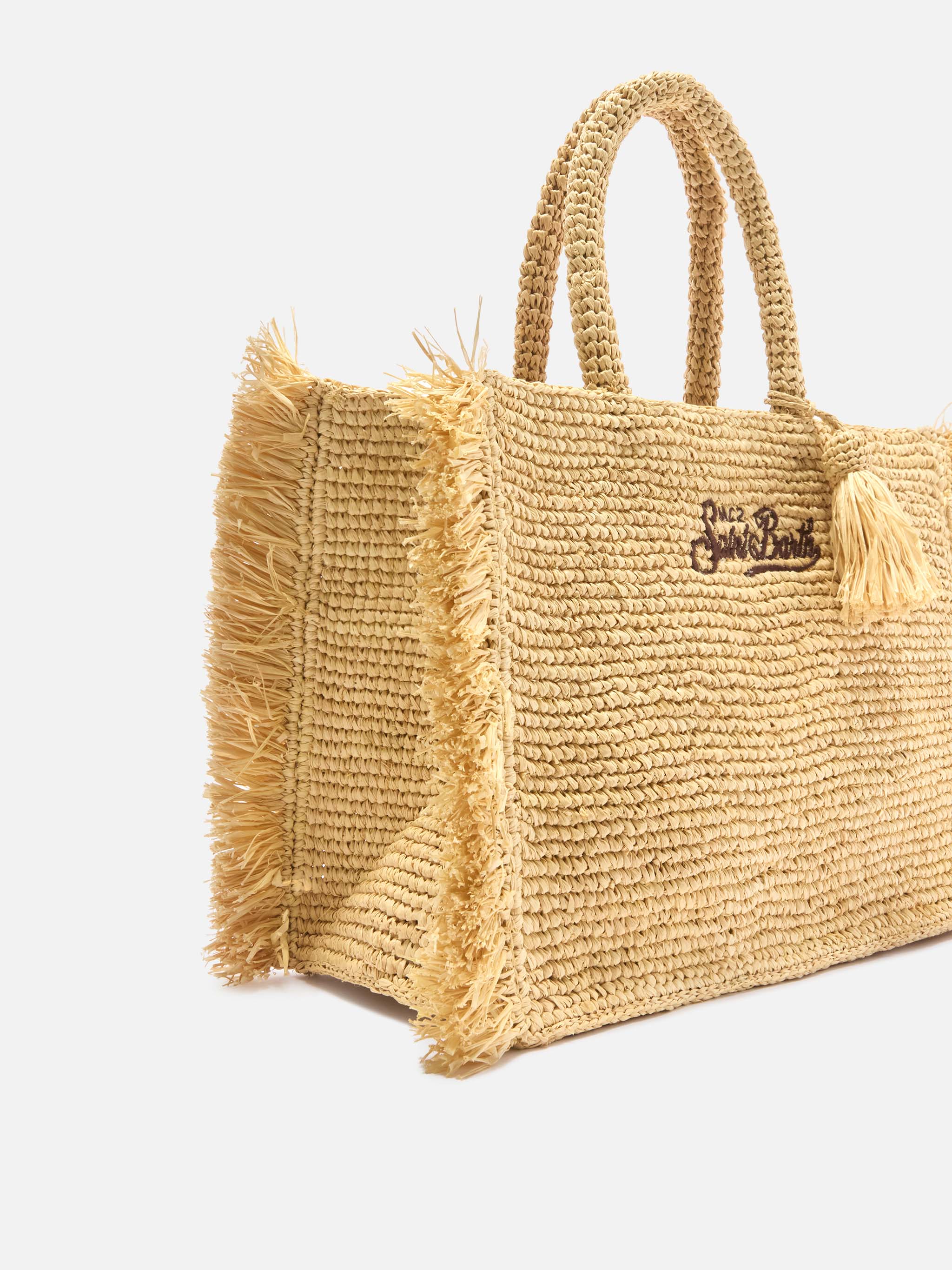Borsa Colette in raffia con frange laterali - Image 3