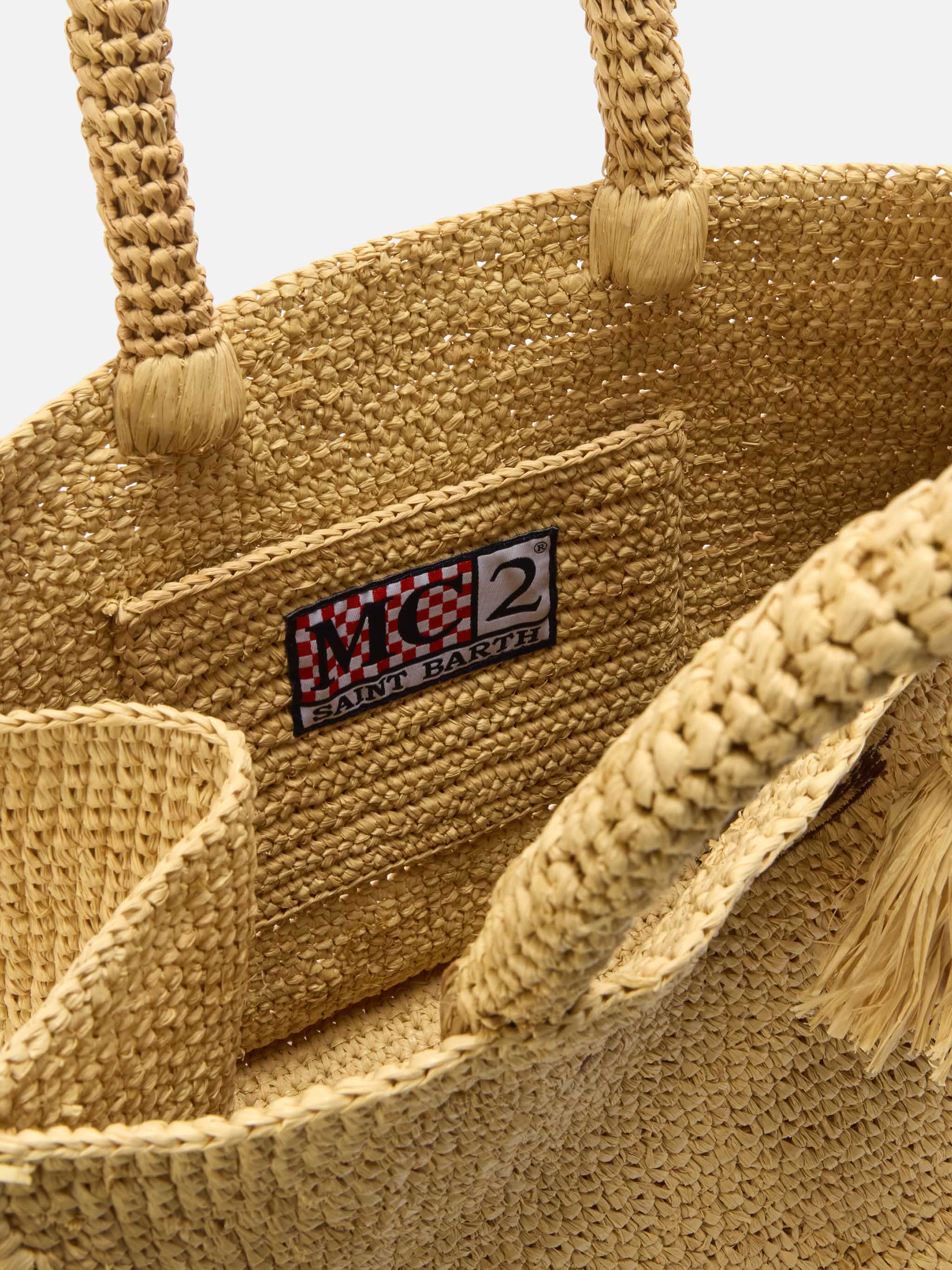 Borsa Colette in raffia con frange laterali - Image 5